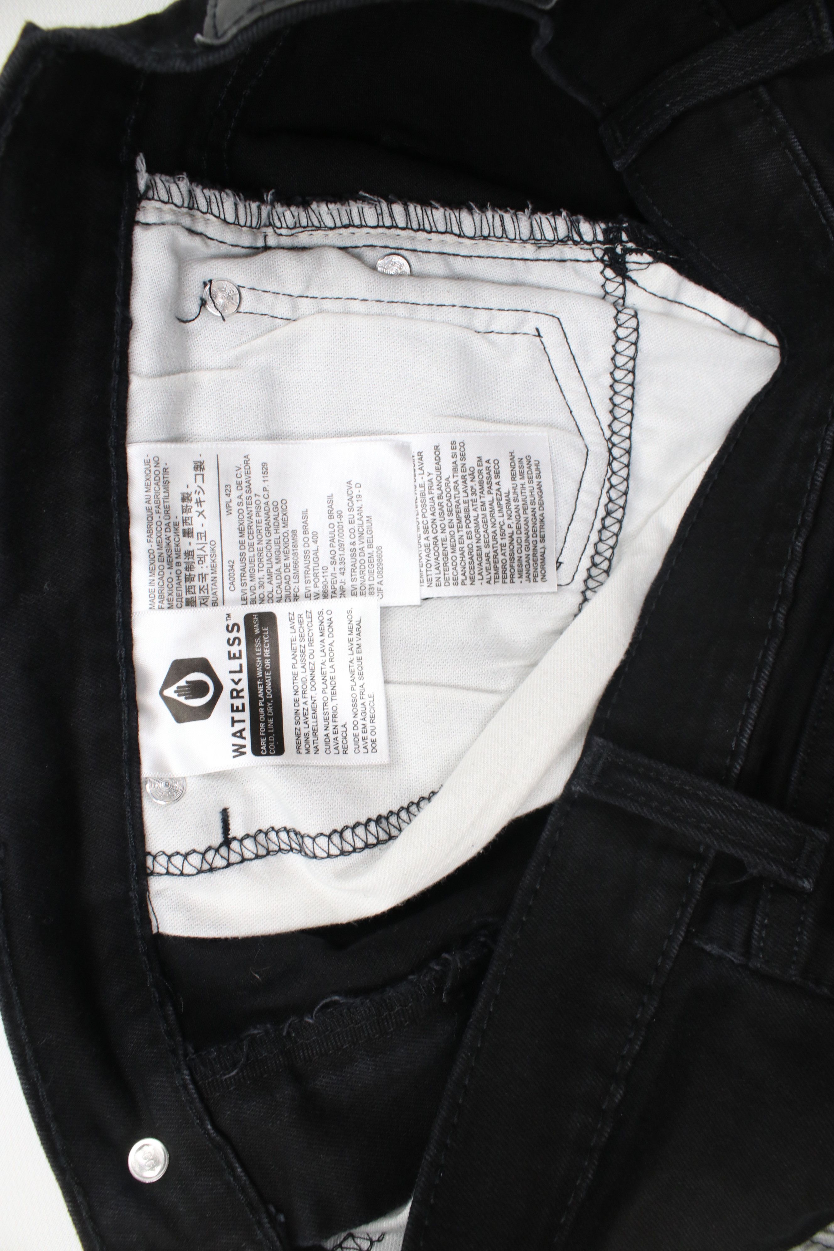 Levi's × Vintage Vintage Y2K Levis 502 Stretch Tapered Leg Denim Jeans Black Size US 32 / EU 48 - 6 Thumbnail