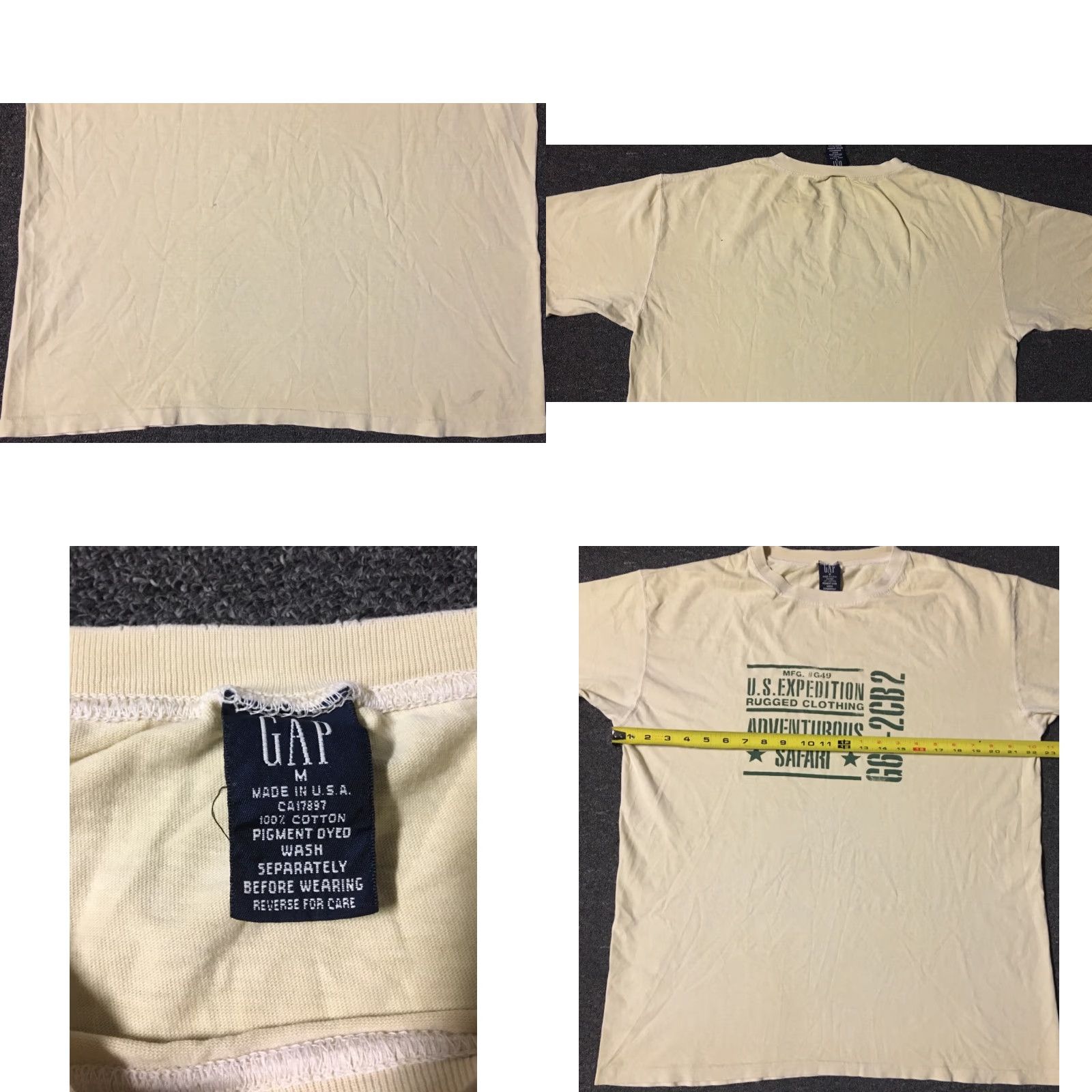Gap VINTAGE GAP 90s Adventurous Safari Shirt M Men Tan USA Outback Grunge Single Stitch Shirt Size US M / EU 48-50 / 2 - 8 Thumbnail