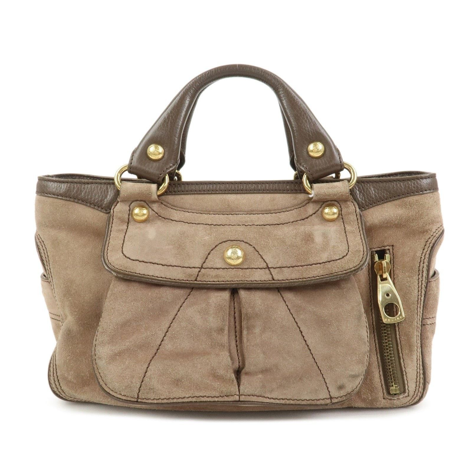 Celine Celine Boogie Bag Suede Satchel Tan Size ONE SIZE - 1 Thumbnail