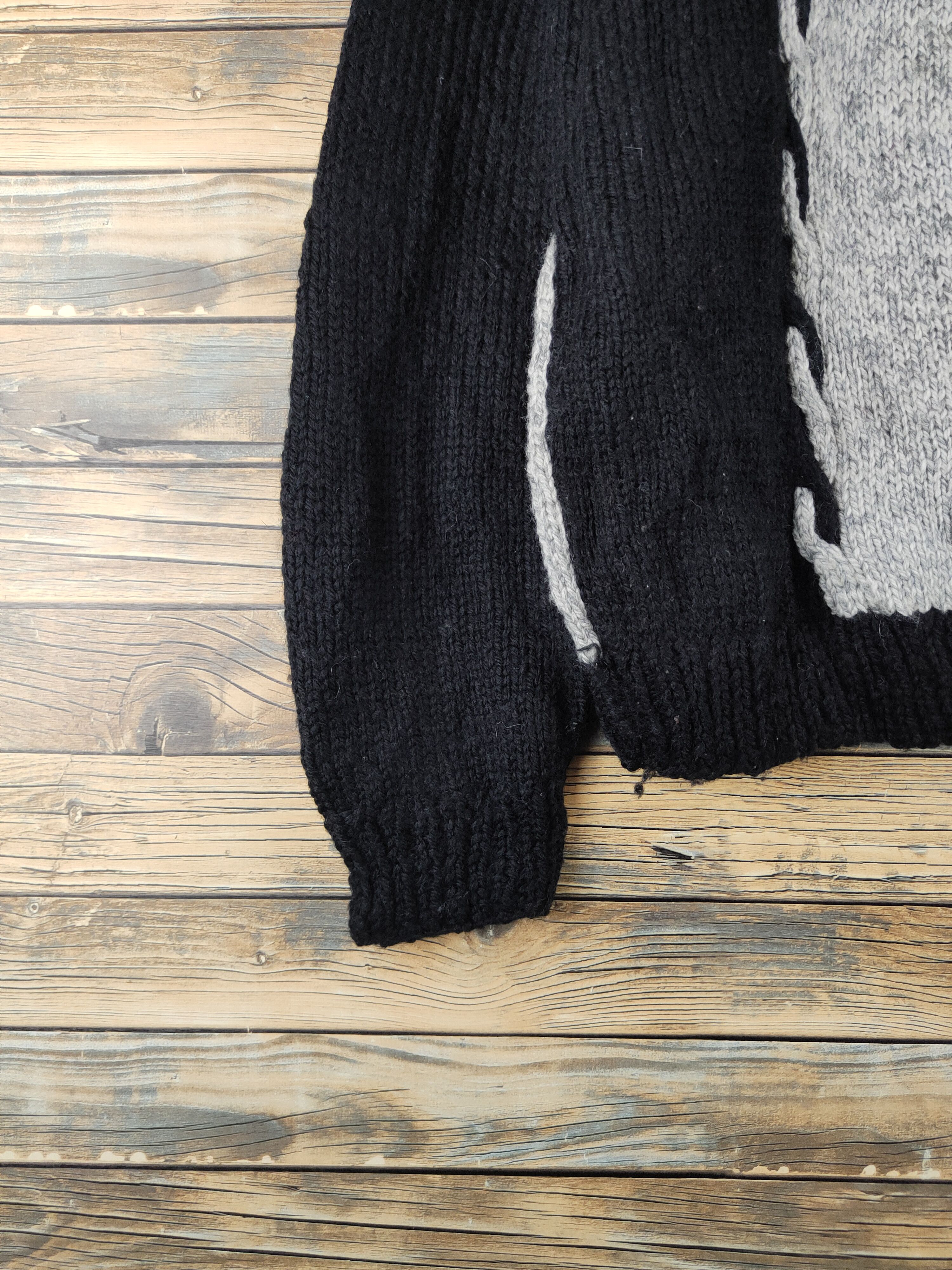 Japanese Brand DL Japanese Brand Black Gray Knitwear Sweatshirts #46-435 Size US L / EU 52-54 / 3 - 4 Thumbnail