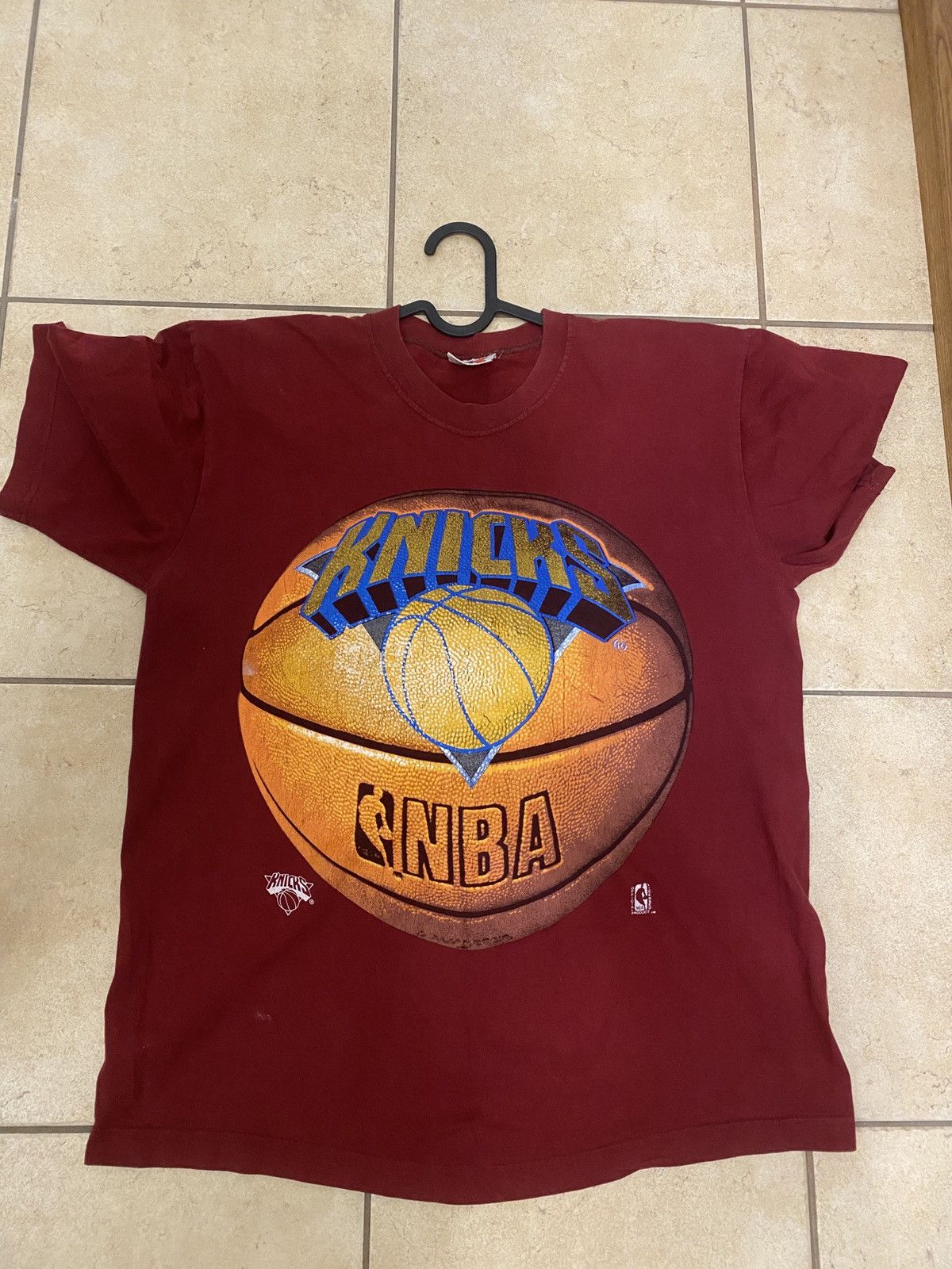 NBA Vintage rare NBA new york knicks big logo tee 90s Size US L / EU 52-54 / 3 - 1 Thumbnail