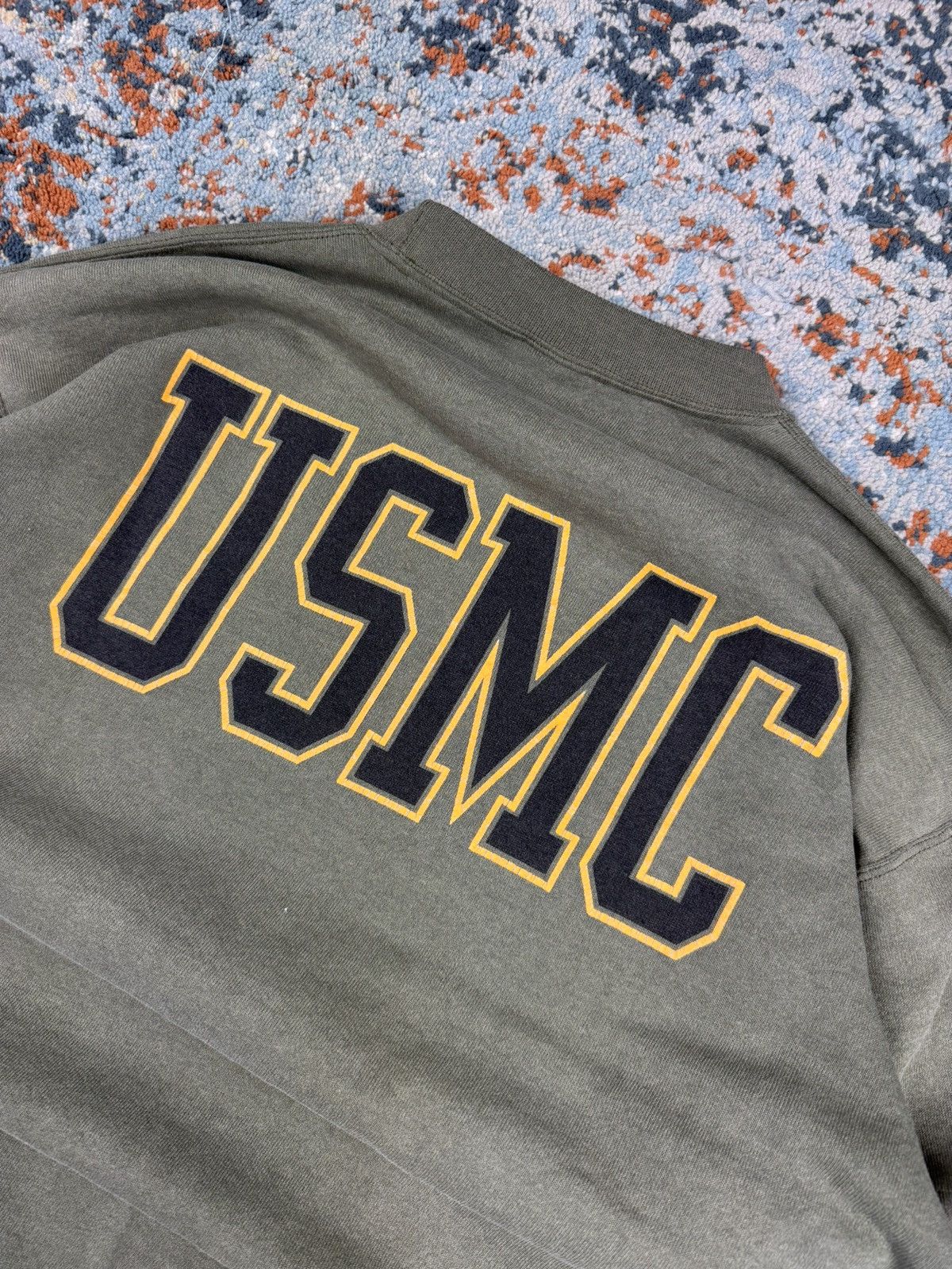 Vintage Vintage 90s United States Marine Corps USMC sweatshirt boxy Size US L / EU 52-54 / 3 - 4 Thumbnail