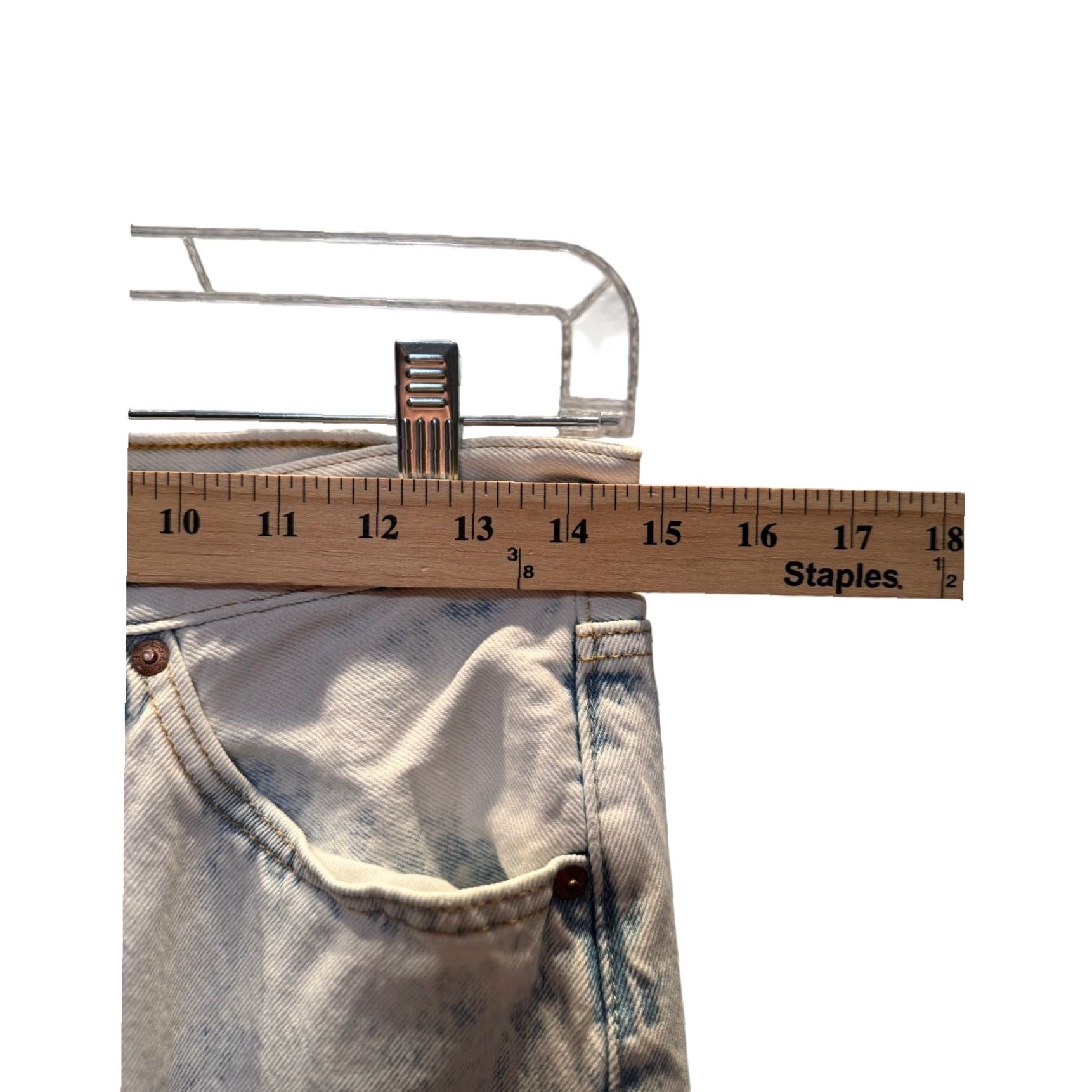 Levi's VINTAGE Levi's 501 '81 Jeans Womens 29x28 Blue Acid Wash Button Fly Denim Premium Size 29" - 6 Thumbnail