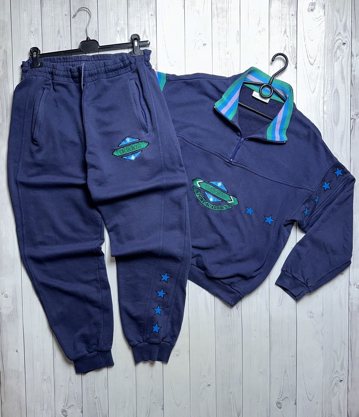 Vintage Vintage adidas track suit sport academy size S logo rare Size US S / EU 44-46 / 1 - 1 Thumbnail