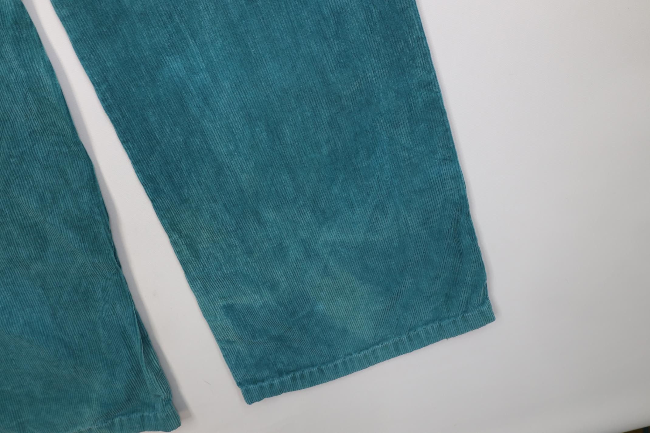 Vintage Vintage 70s Streetwear Corduroy Bell Bottoms Pants Teal Size 36" / US 14 / IT 50 - 14 Thumbnail