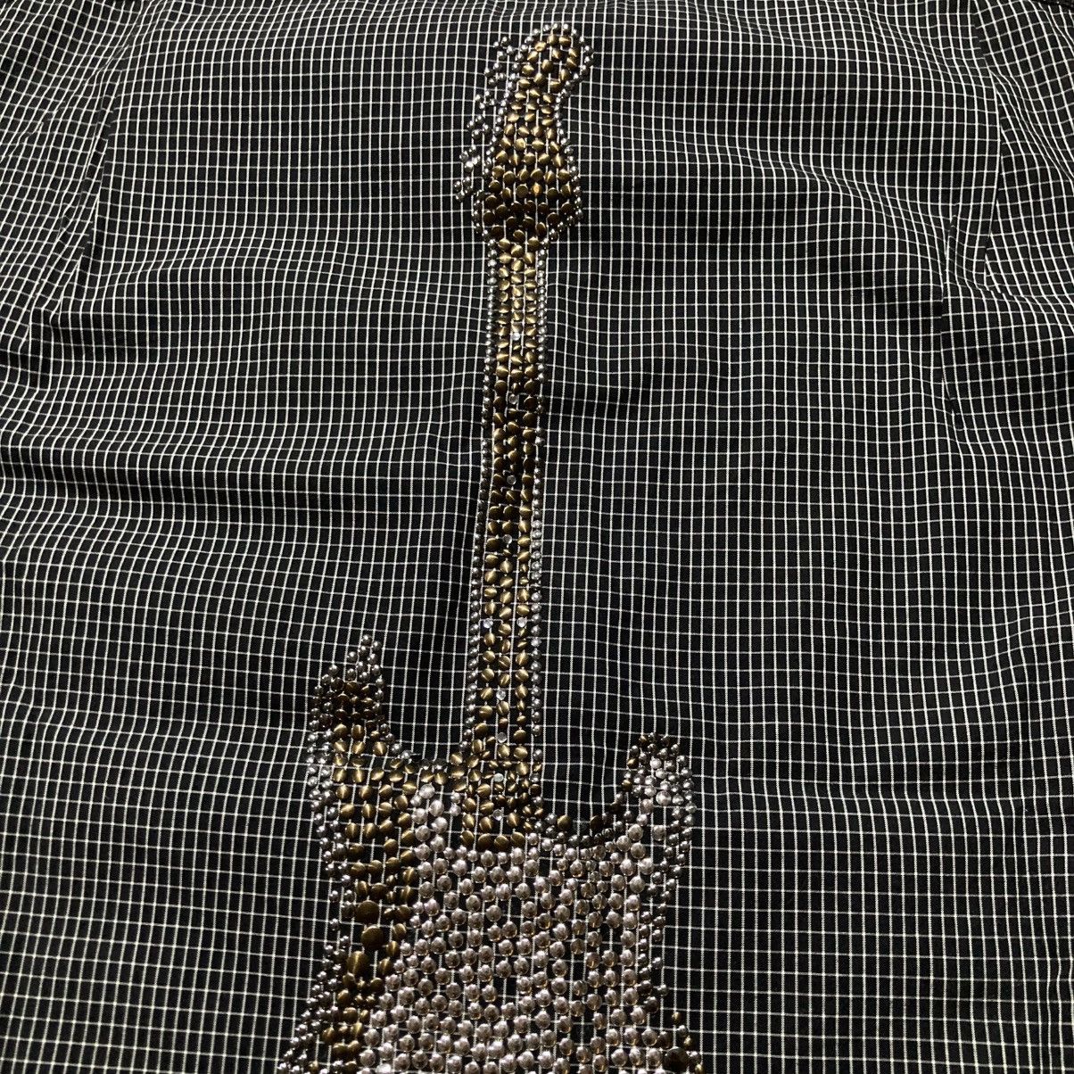 PPFM 2000s PPFM Protector Guitar Beaded Bling Shirt Short Slevee Size US M / EU 48-50 / 2 - 5 Thumbnail