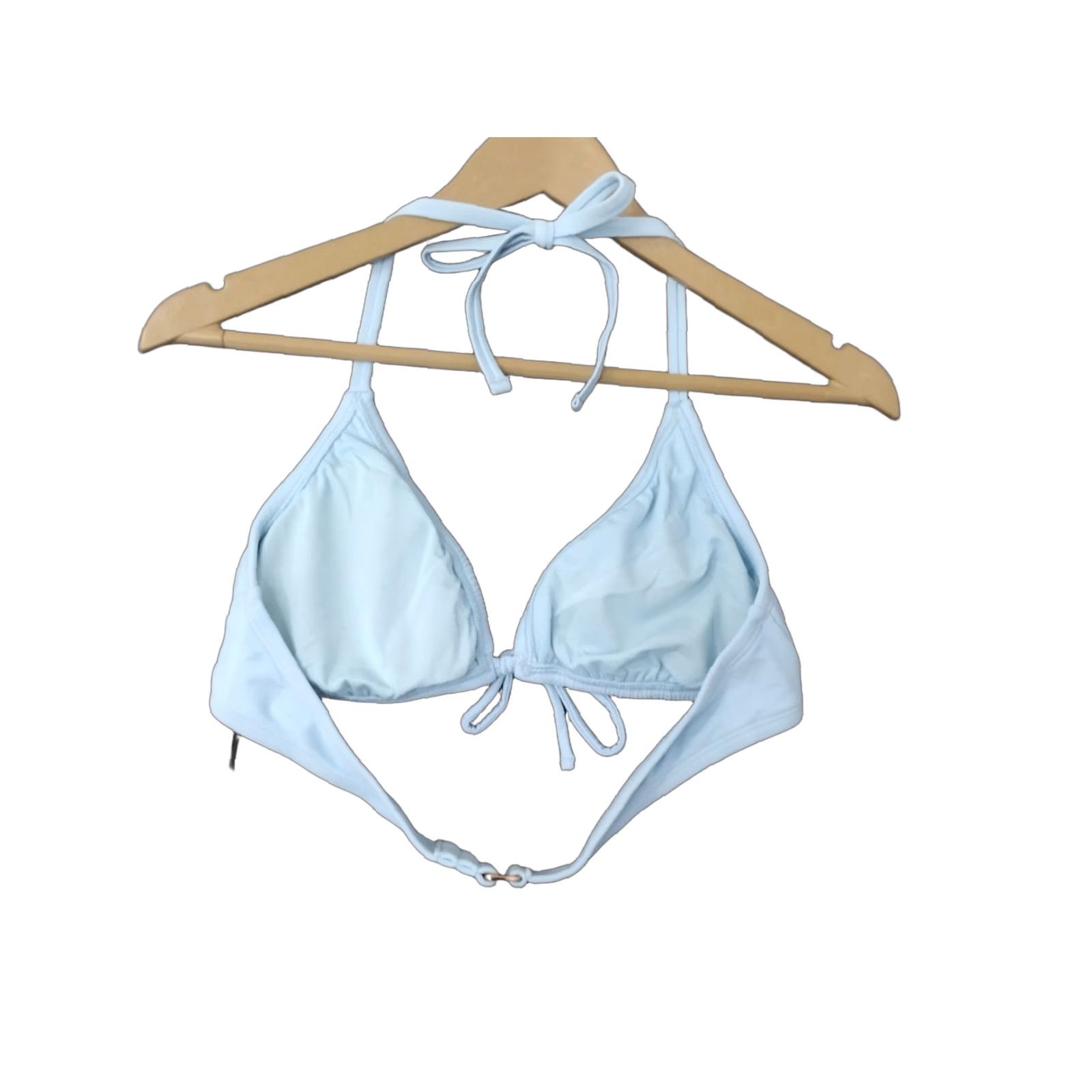 Vintage Shade & Shore Bikini Top Swimwear Blue L Women's Removable Pads Spaghetti Strap Size L / US 10 / IT 46 - 1 Thumbnail