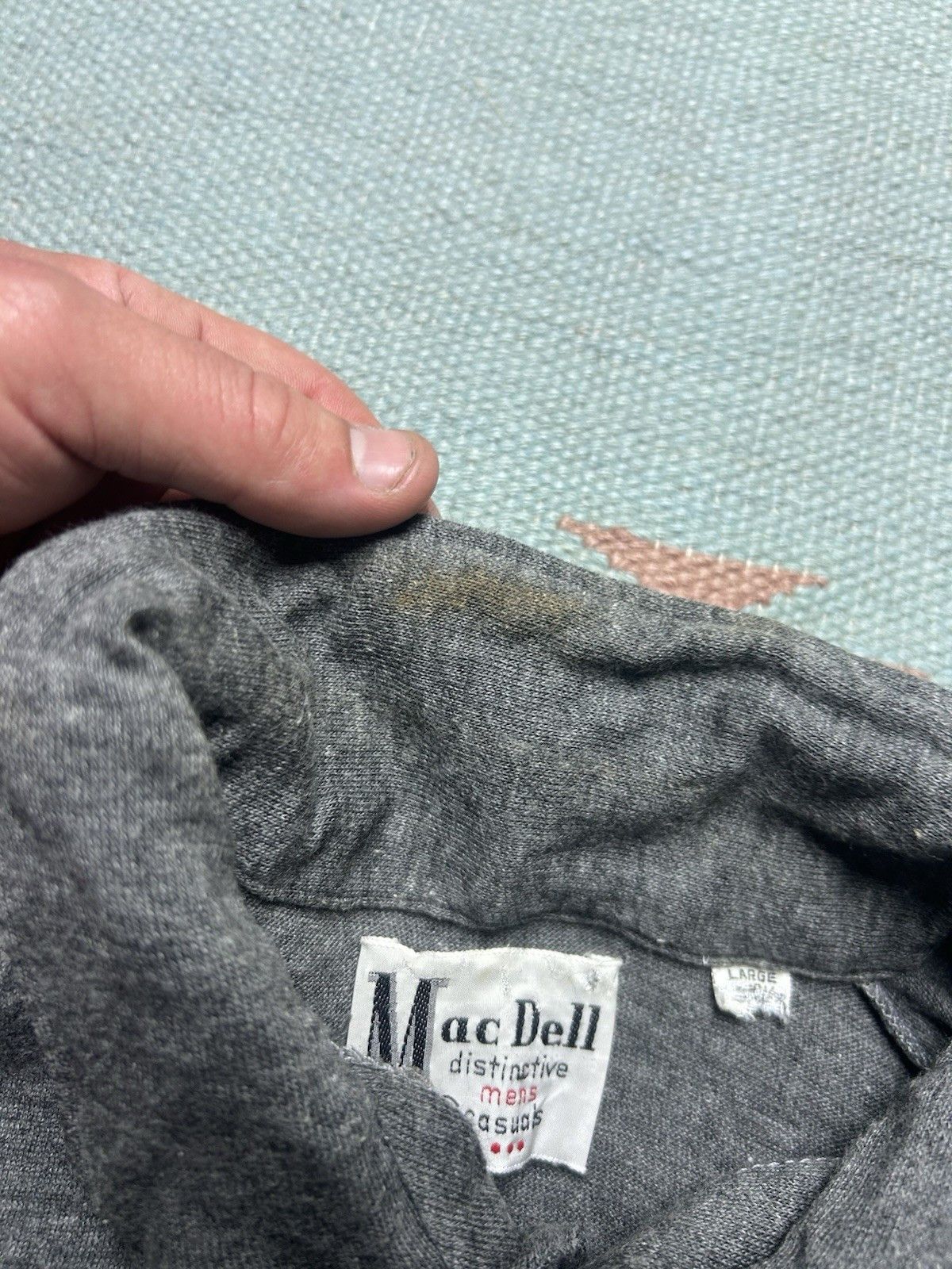 Vintage Vtg 1960s polo shirt dark gray black pullover distressed M/L Size US M / EU 48-50 / 2 - 6 Thumbnail