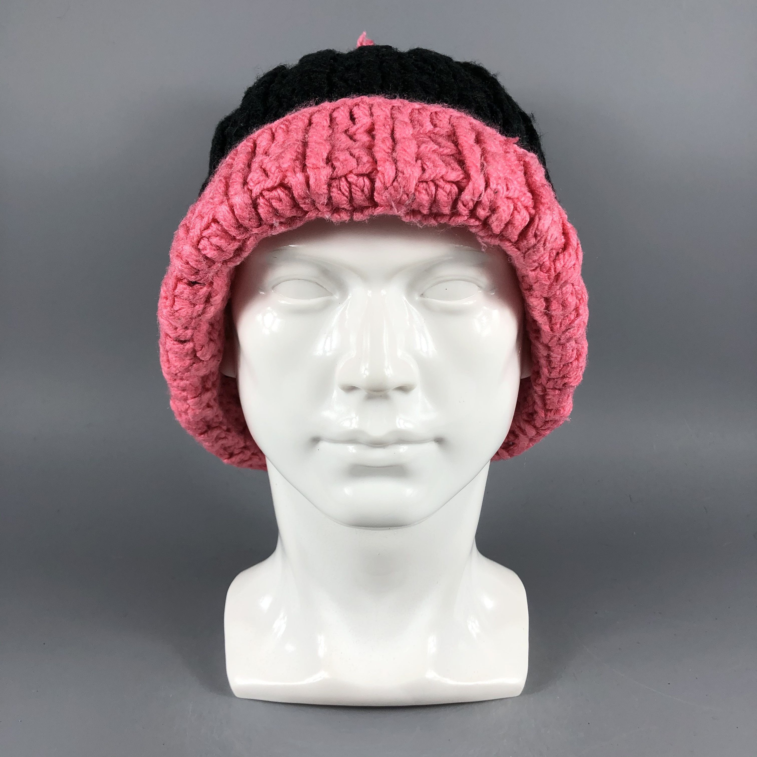 Japanese Brand × Vintage Womens Aran Isle Knit PomPom Beanie Snow Hat Snow Cap -D973 Size ONE SIZE - 5 Thumbnail