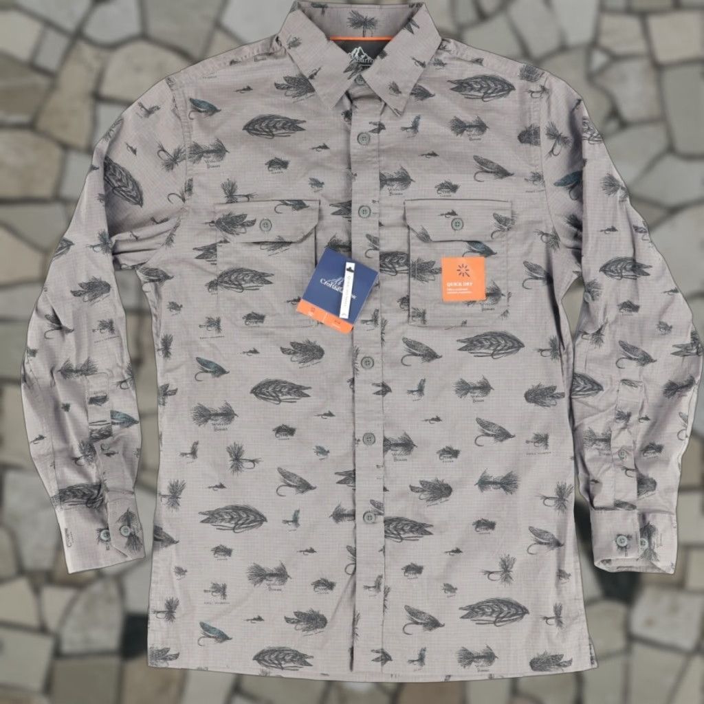 Croft & Barrow Croft & Barrow Quick-Dry Fly Fishing Vented Stretch Shirt Gray Men's S Size US S / EU 44-46 / 1 - 1 Thumbnail