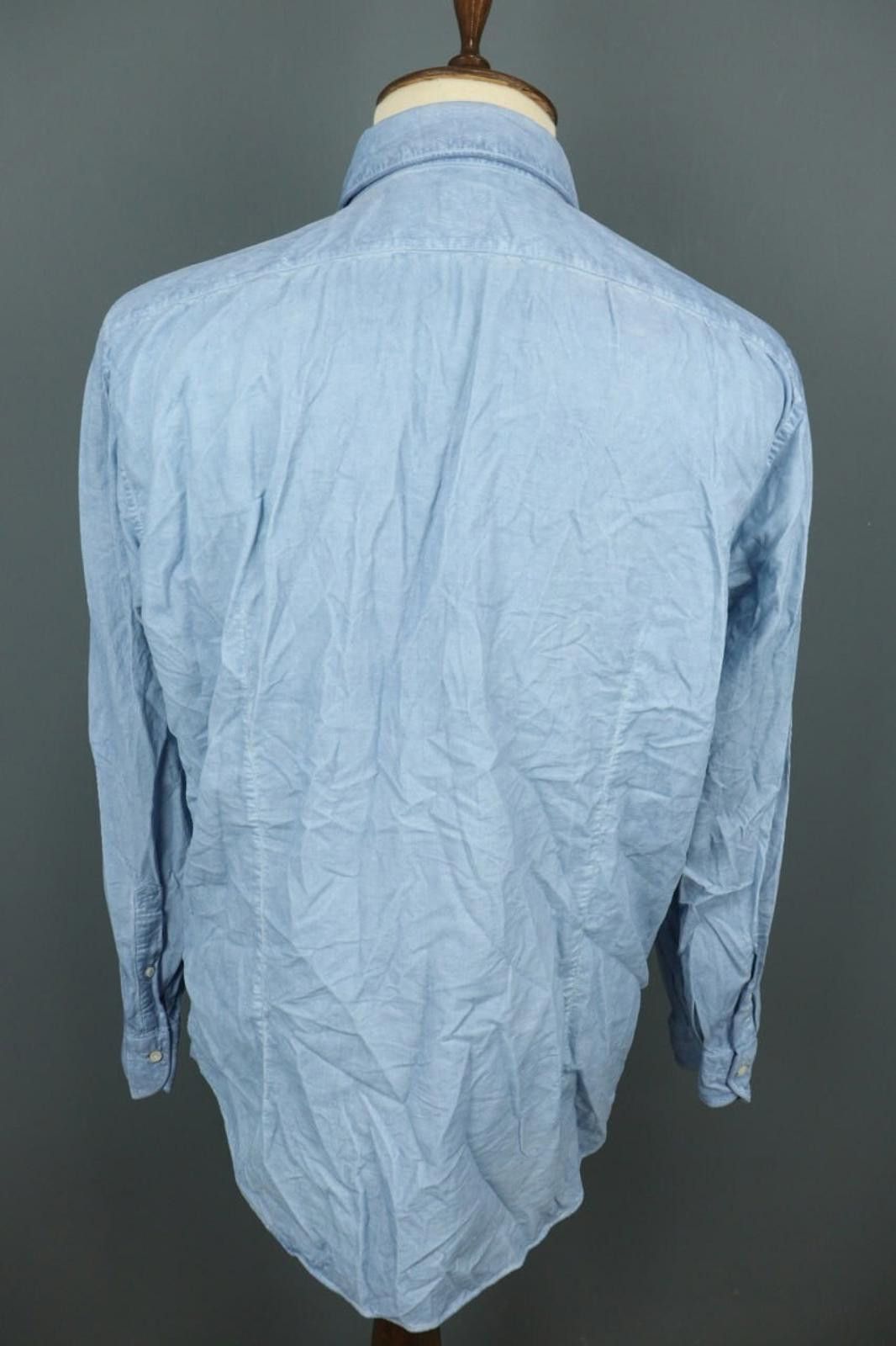 Designer Boggi Milano Custom Fit Blue Button Down Shirt Size XXL Size US XXL / EU 58 / 5 - 10 Thumbnail