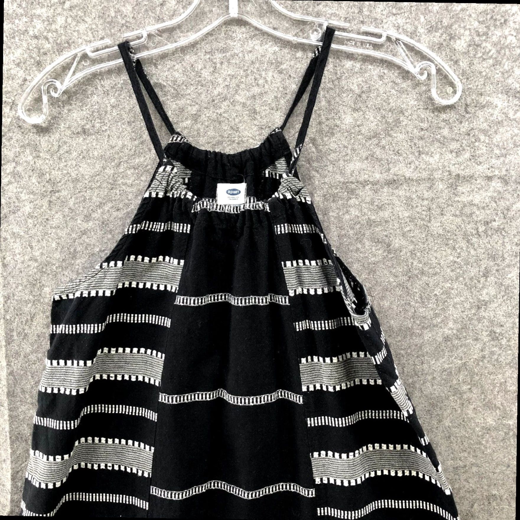 Old Navy Old Navy Cotton Jacquard Black White Sleeveless Shift Dress Womens Small Size S / US 4 / IT 40 - 3 Thumbnail