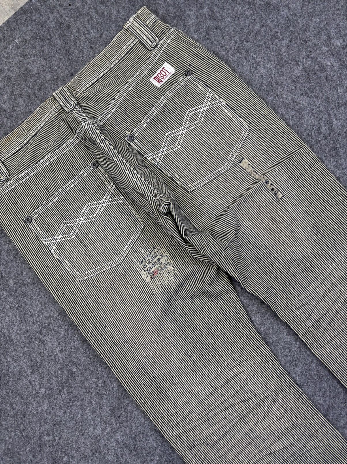 Seditionaries 💥Flare💥Risot Hickory Boro Distressed Multipocket Pant F719 Size US 31 - 18 Thumbnail
