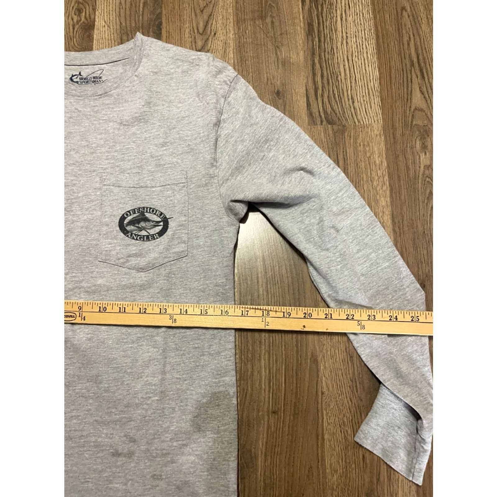 Vintage VINTAGE World Wide Shirt Men's Small Gray Long Sleeve Pocket Offshore Angler Mens Size US S / EU 44-46 / 1 - 6 Thumbnail