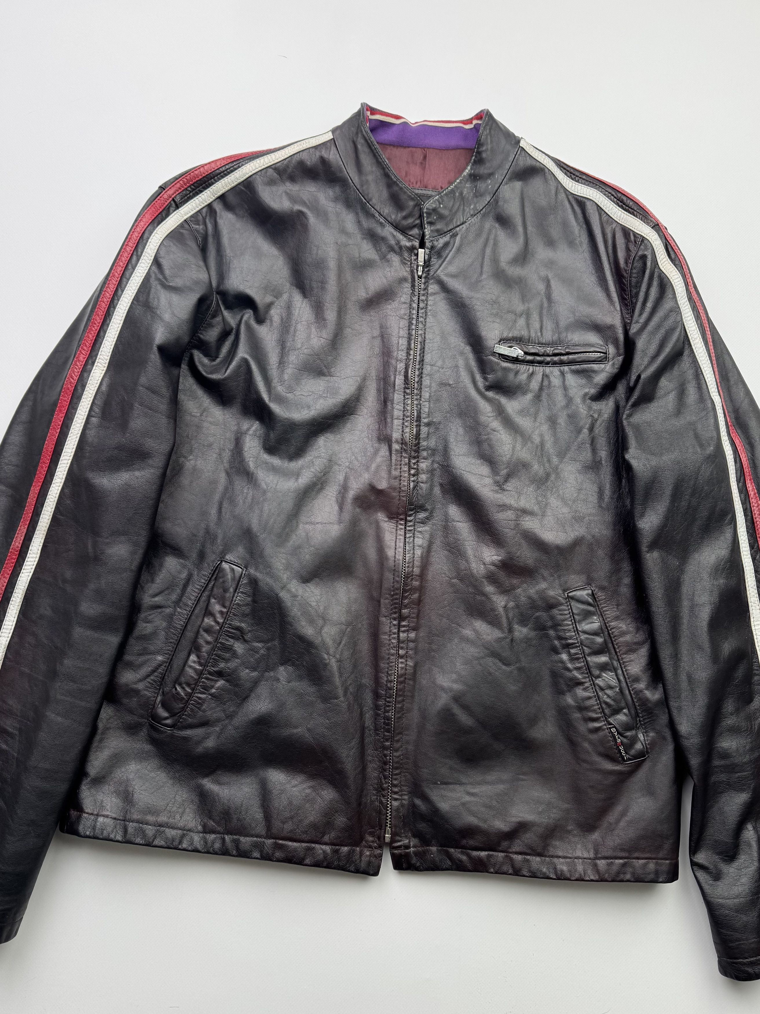 Vintage Vintage Leather Racing Style Jacket B503(V219)E2 Size US XXL / EU 58 / 5 - 4 Thumbnail