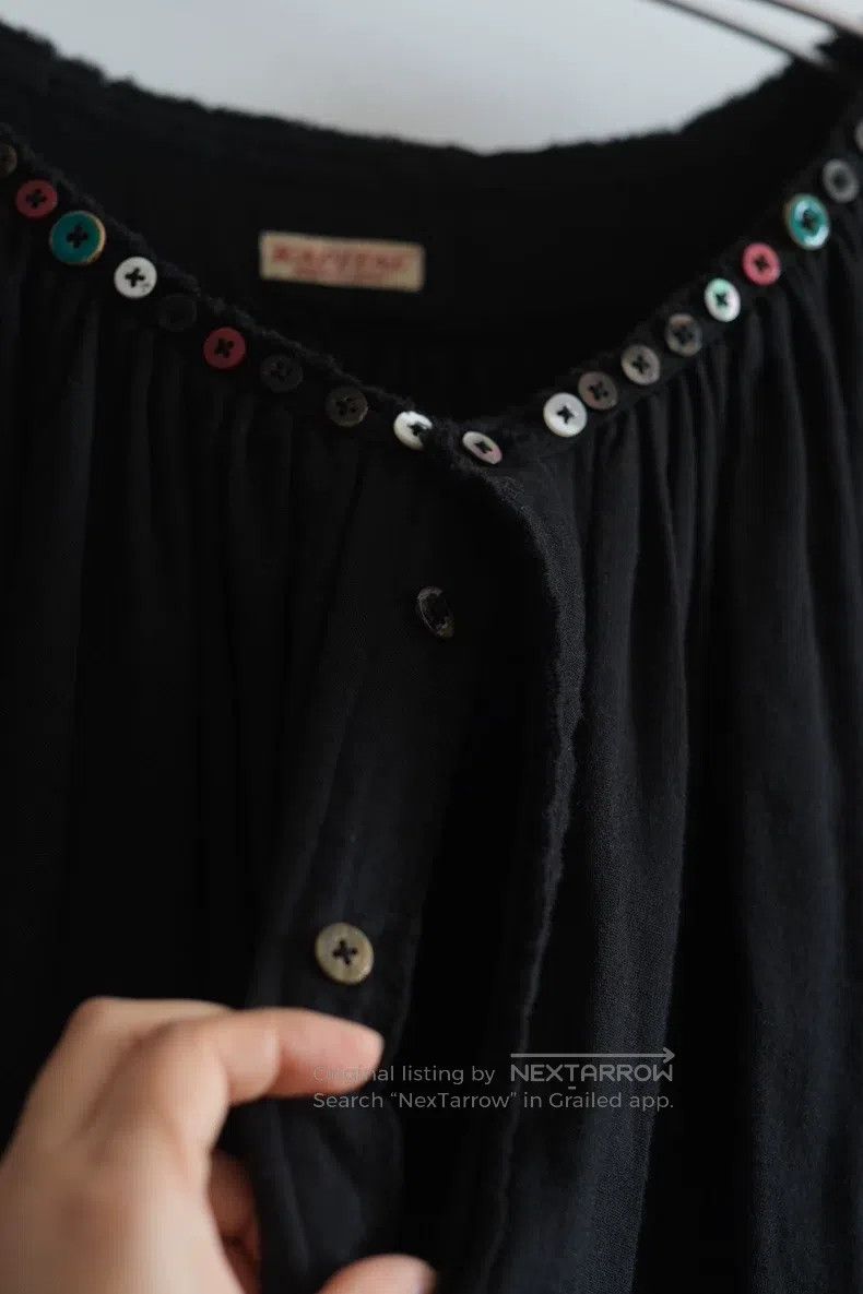 Kapital Kapital Natural color buckle black cotton shirt Size US XS / EU 42 / 0 - 3 Thumbnail