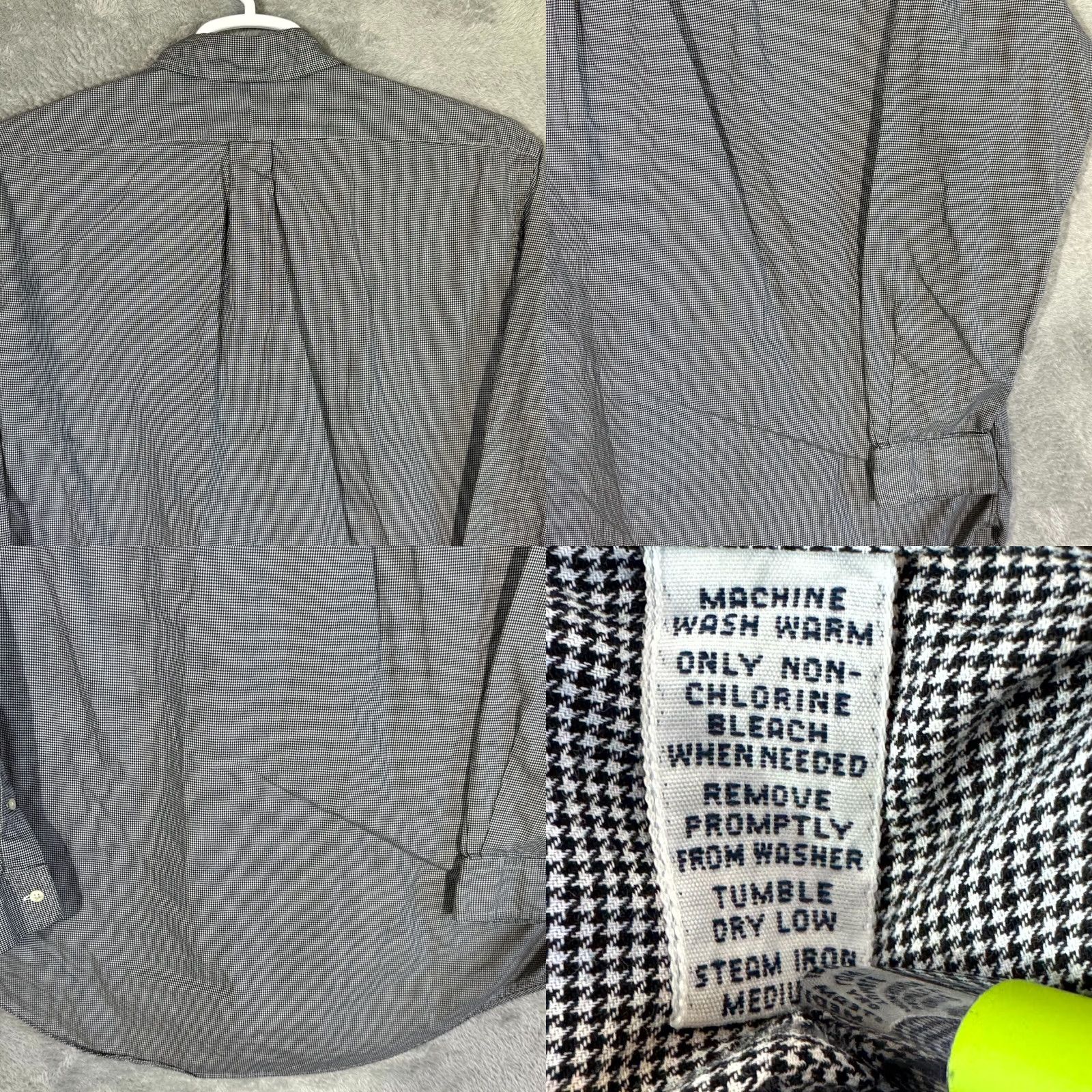Ralph Lauren Ralph Lauren Yarmouth Dress Shirt Gray Houndstooth 16 / 34–35 Men’s Cotton Long Sleeve Button-Down Collar Shirt Size 42R - 9 Thumbnail