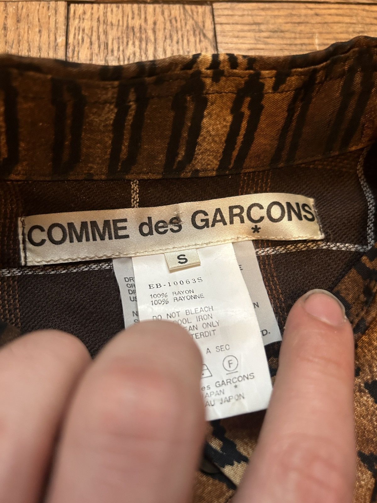 Comme des Garcons SS92 Tribal print Oversized Shirt Size US S / EU 44-46 / 1 - 6 Thumbnail