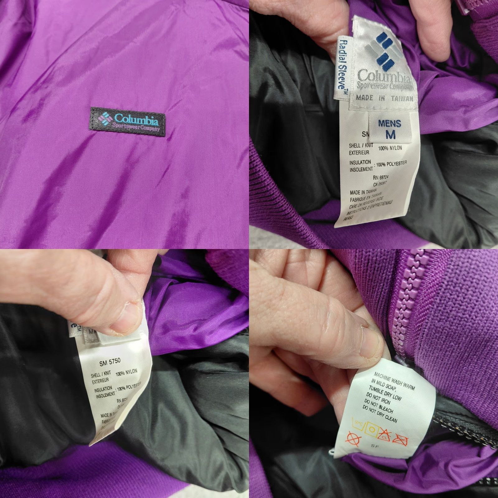 Vintage VINTAGE Columbia Reversible Jacket Mens Size M Purple Black Radial Sleeve Nice Jacket Coat | 90s Theme Size US M / EU 48-50 / 2 - 10 Thumbnail