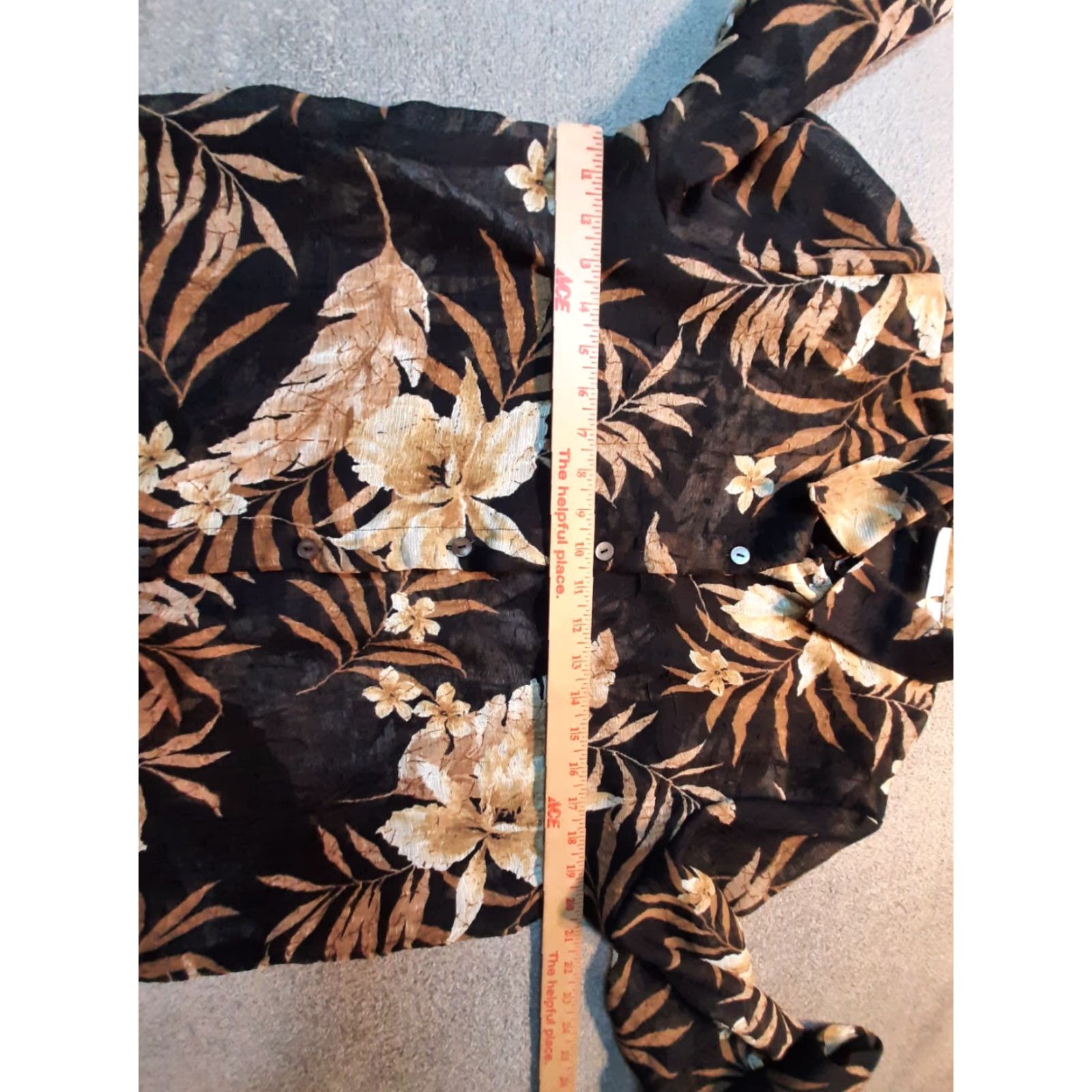Vintage Alfred Dunner Button Down Top Womens Size 10 Black Floral Sheer Polyester Size XL / US 12-14 / IT 48-50 - 5 Thumbnail