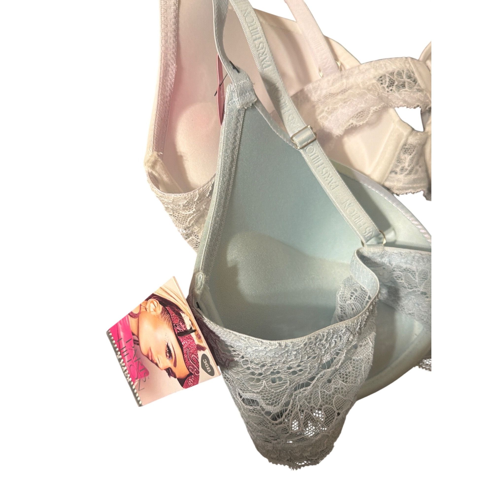 Other Paris Hilton Push Up Bras Set Of 2 White Iridescent Skywriti Size ONE SIZE - 6 Thumbnail