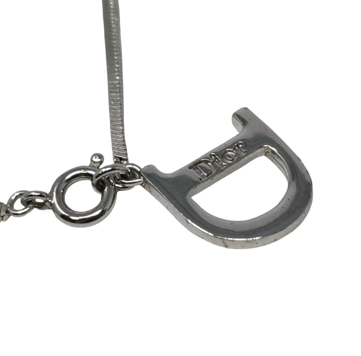 Dior Archival Christian Dior Rhinestone "D" Logo Bracelet Silver Size ONE SIZE - 7 Thumbnail