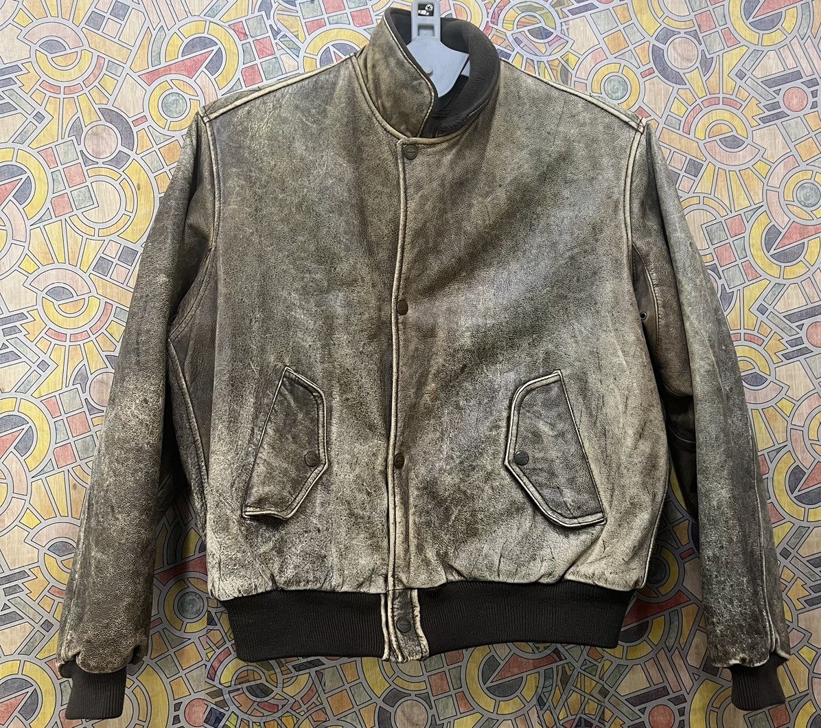 Japanese Brand × Leather Jacket × Vintage vintage leather