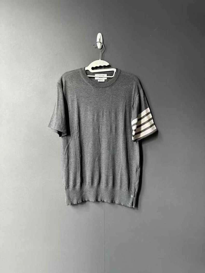 Thom Browne Thom Browne Grey knitted cardigan Size US L / EU 52-54 / 3 - 1 Thumbnail