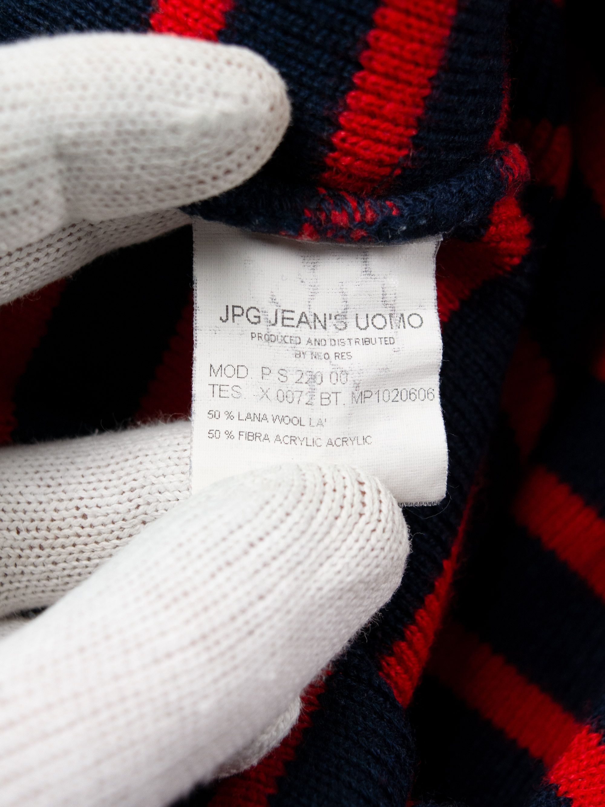 Jean Paul Gaultier JPG.Jean's - (vintage) - striped knit turtleneck Size US XL / EU 56 / 4 - 9 Thumbnail