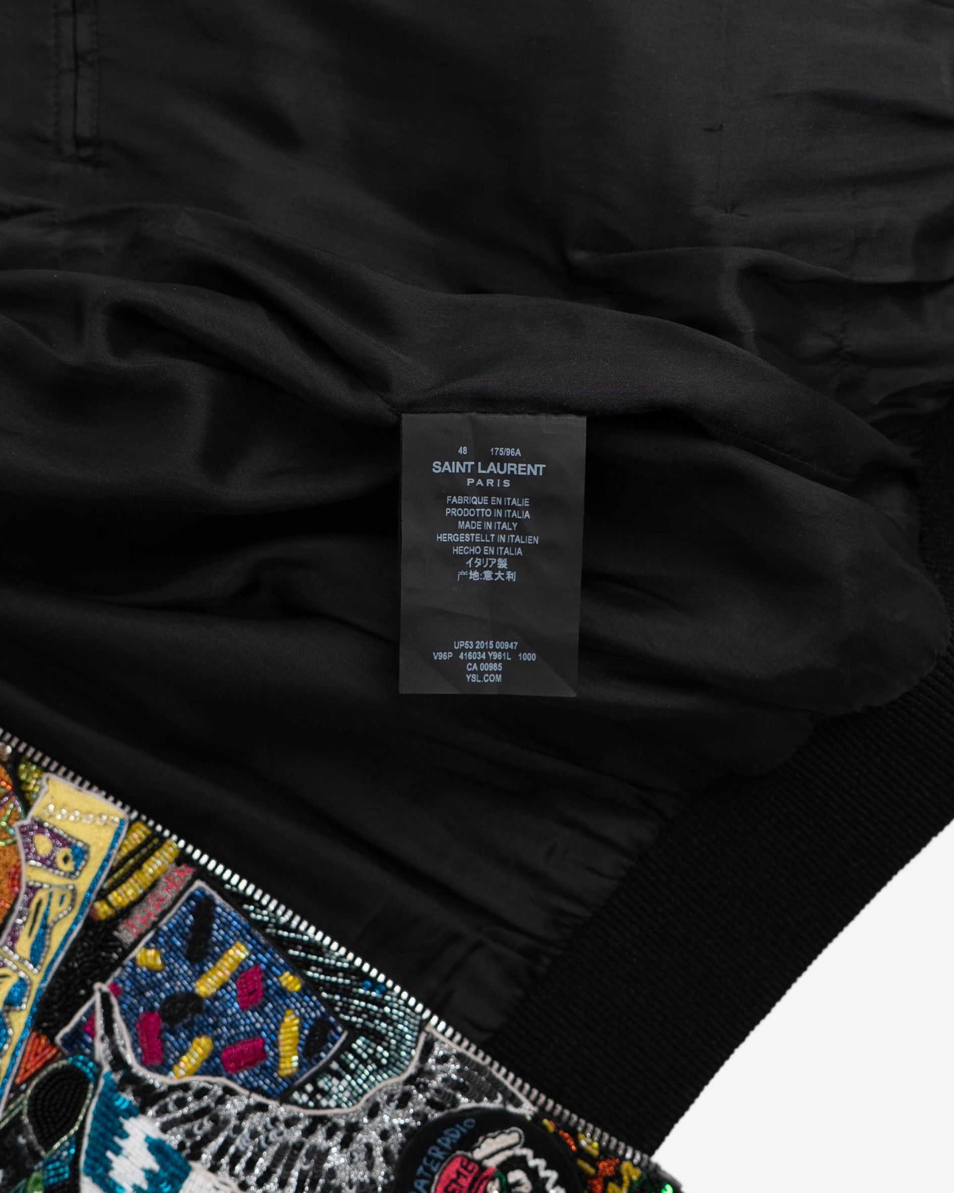 Saint Laurent Paris Sequin & Beads Souvenir Jacket (SS16) Size US M / EU 48-50 / 2 - 11 Thumbnail
