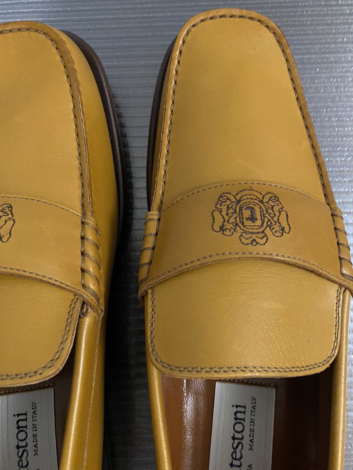 Testoni a.testoni 🇮🇹 brown calf leather handmade moccasin 11.5 US NEW Size US 11.5 / EU 44-45 - 7 Thumbnail