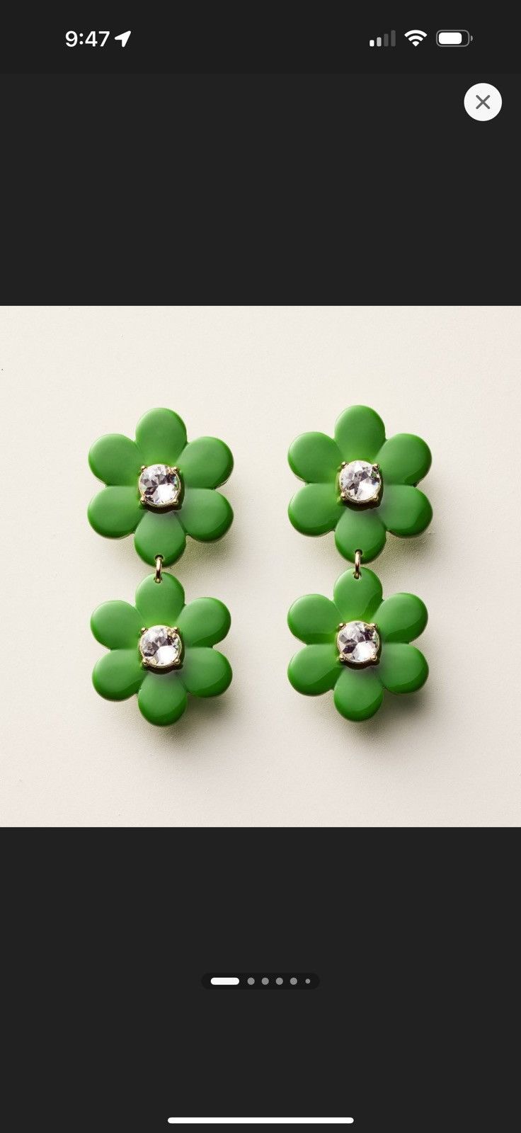 Kate Spade Floral Linear Earrings | kate spade x Target Green Size ONE SIZE - 1 Thumbnail