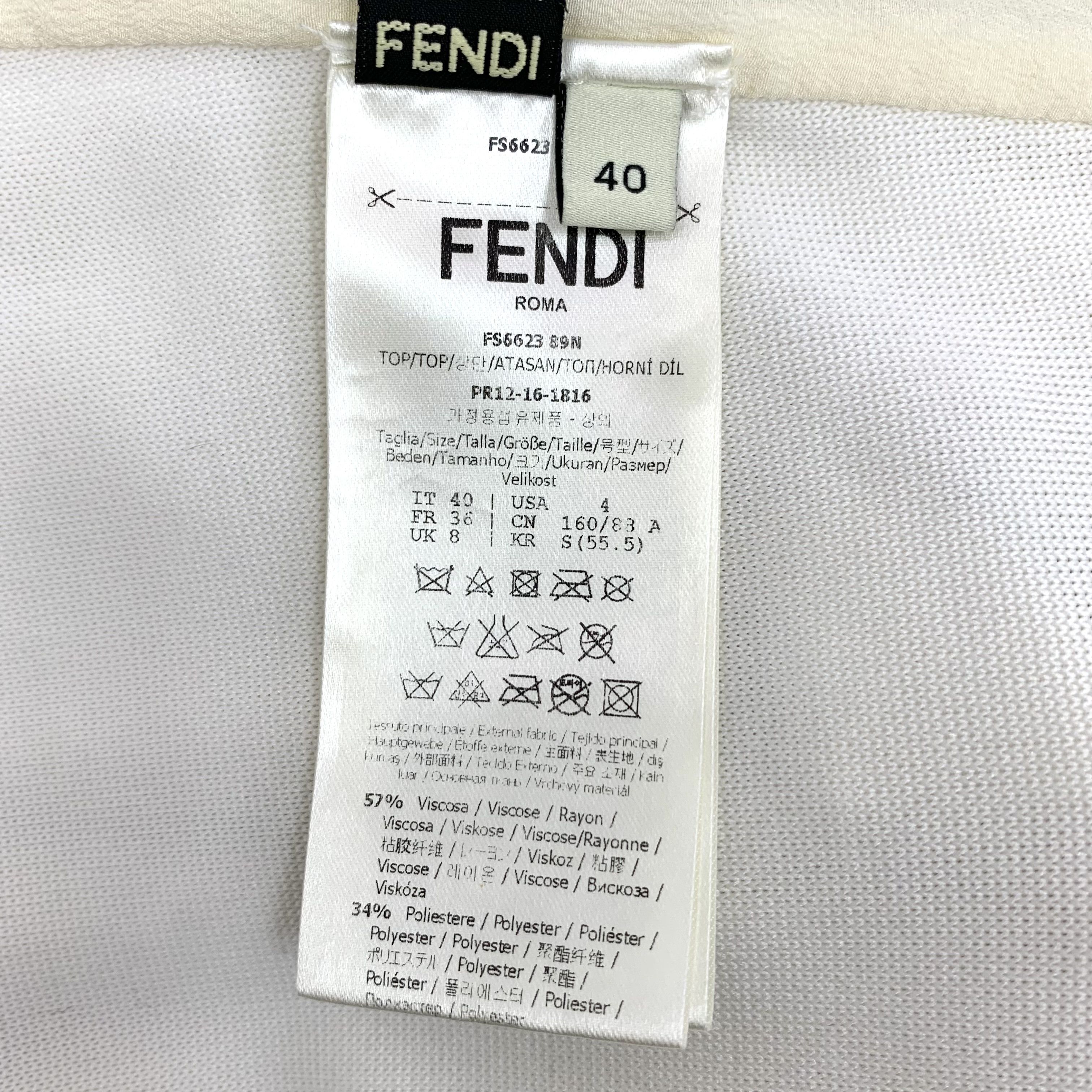 Fendi Fendi Cartoon Sweatshirt White (40) Size US XXS / EU 40 - 6 Thumbnail