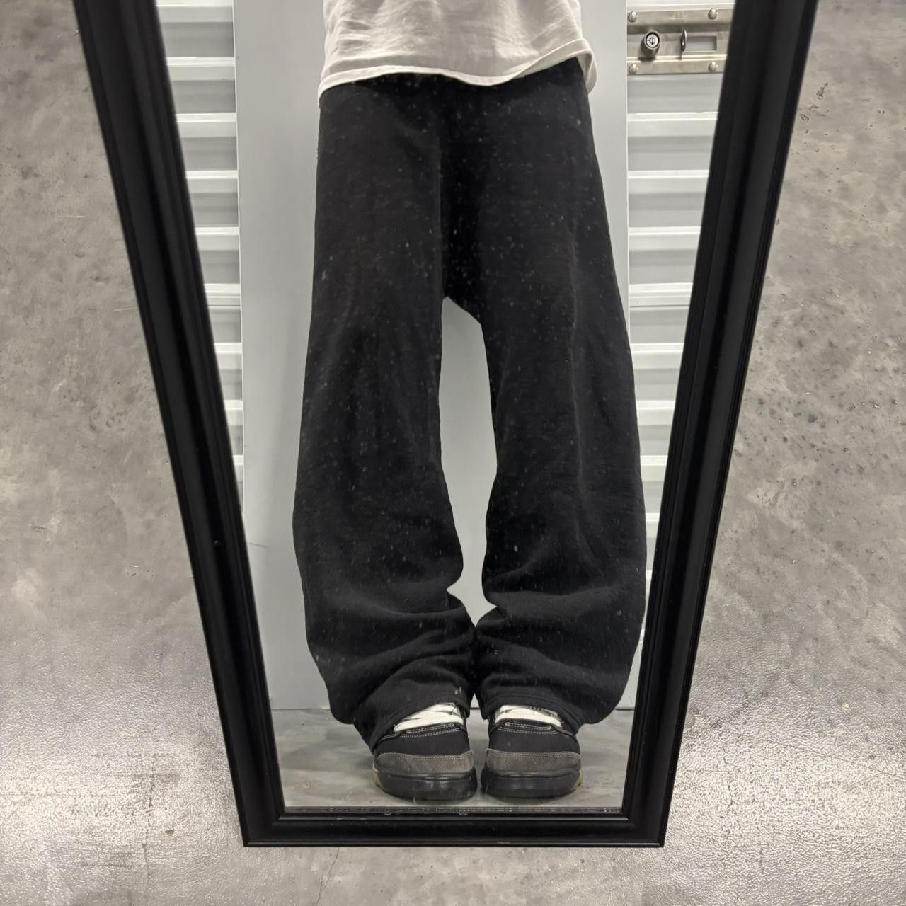 Japanese Brand × Vintage Crazy Vintage Y2K/2000s Black Essential Sweatpants! Size US 32 / EU 48 - 1 Thumbnail