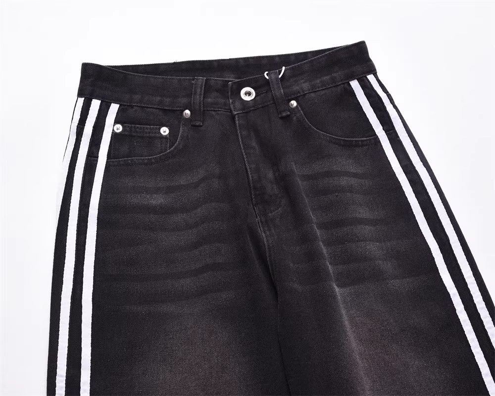 Japanese Brand × Jean Men's hiphop side stripe stitching oversize casual jeans Size US 32 / EU 48 - 3 Thumbnail