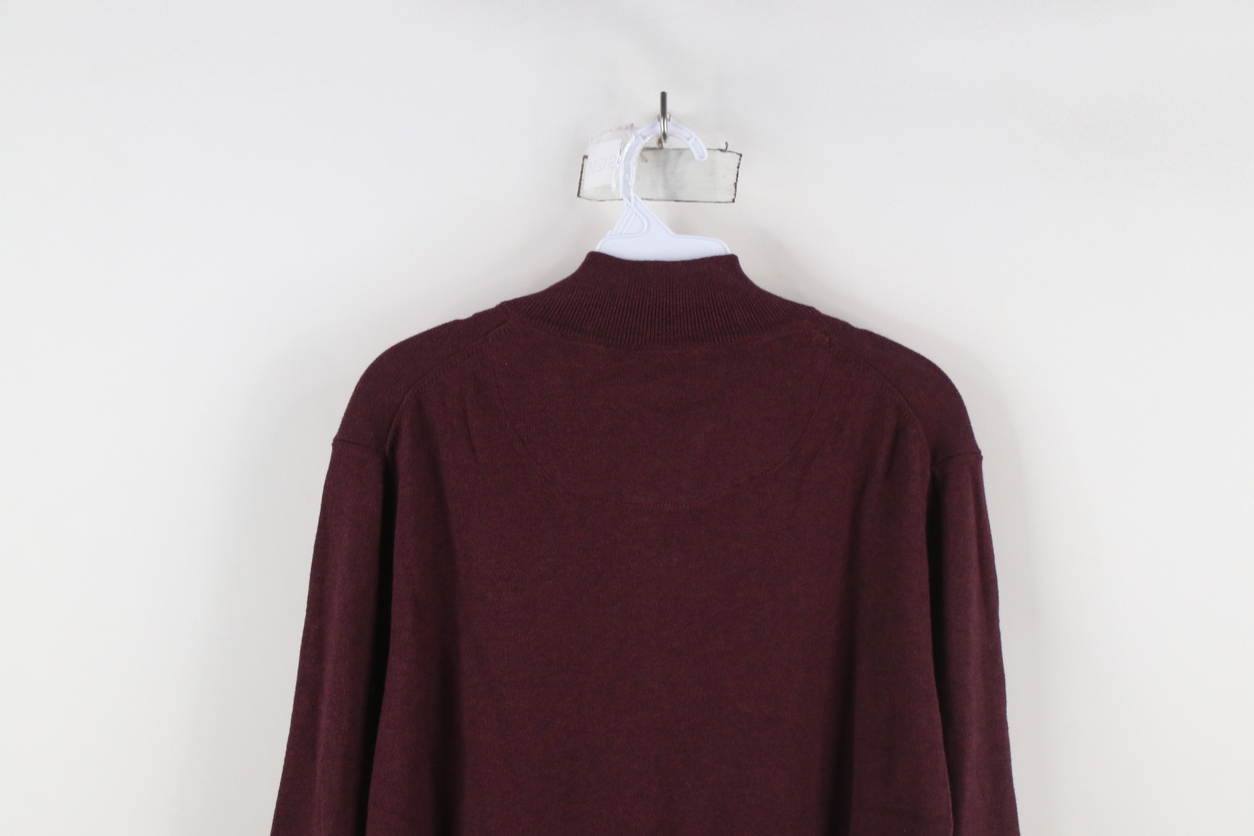 Vintage New Nordstrom Cotton Cashmere Knit Half Zip Pullover Sweater Size US L / EU 52-54 / 3 - 8 Thumbnail