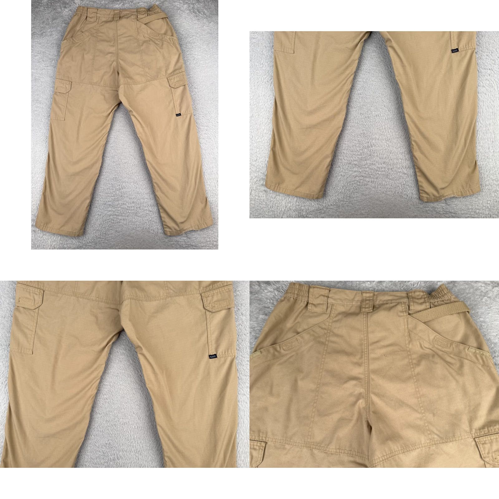 Vintage 5.11 Tactical Pants Men 36 Beige Cargo Double Knee Rip-Stop Fabric LEO EMT 36x30 Size US 36 / EU 52 - 9 Thumbnail