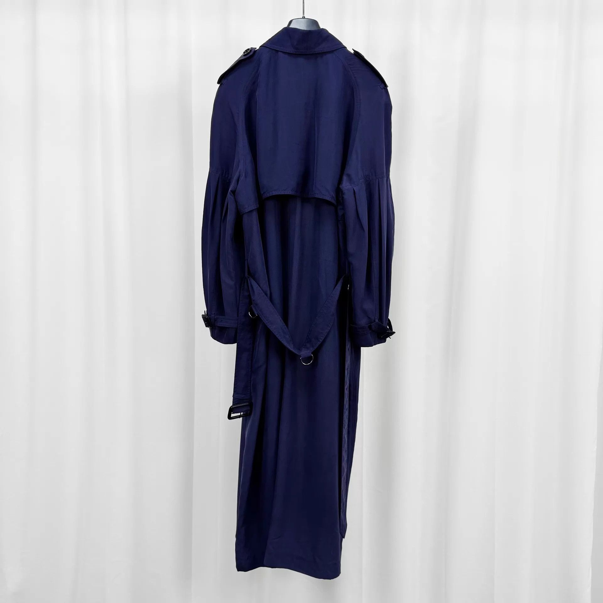 Burberry Burberry Navy Blue Silk Trench Coat UK6 98 New Size XS / US 0-2 / IT 36-38 - 2 Thumbnail