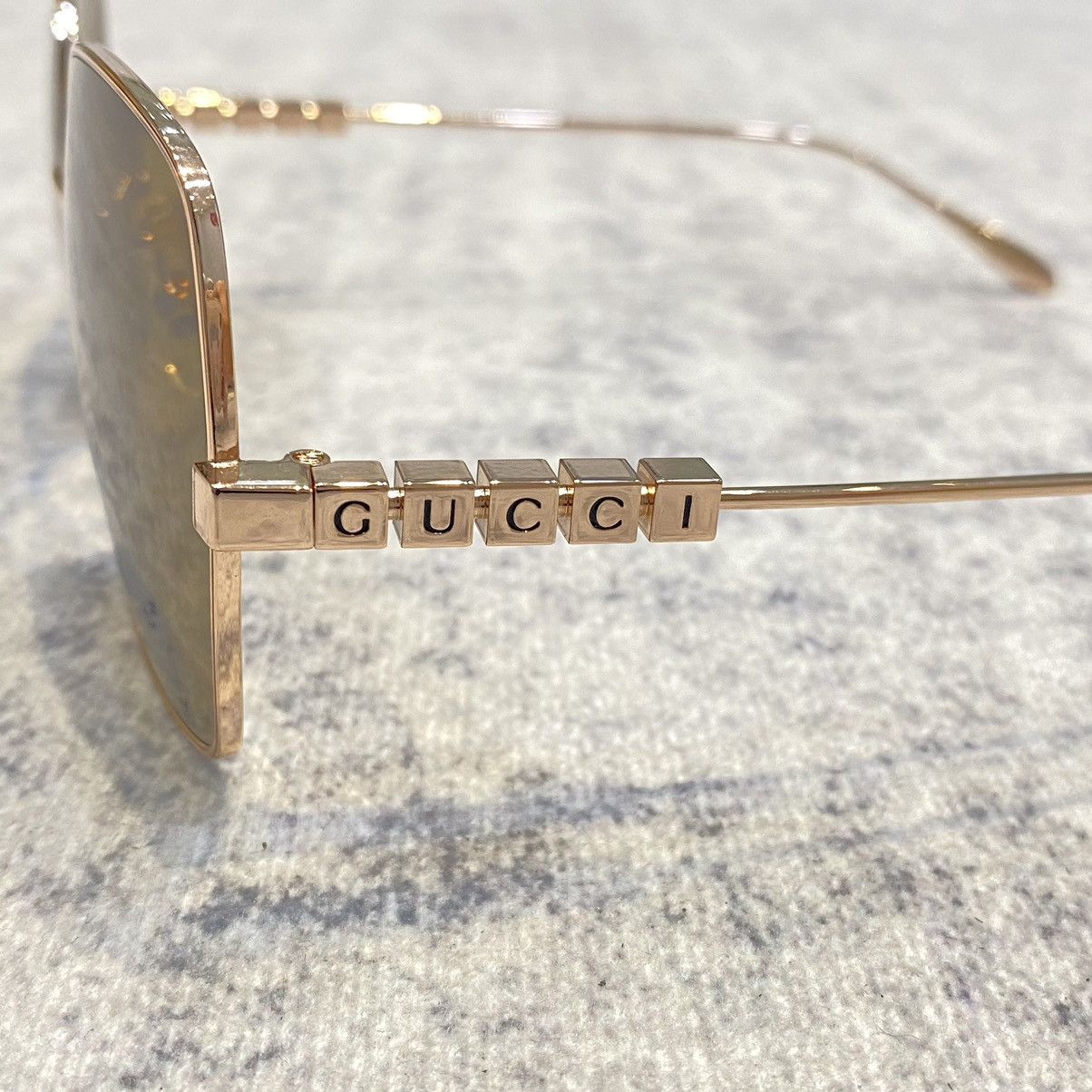 Gucci GUCCI GG1434S 002 Sunglasses GOLD Size ONE SIZE - 3 Thumbnail