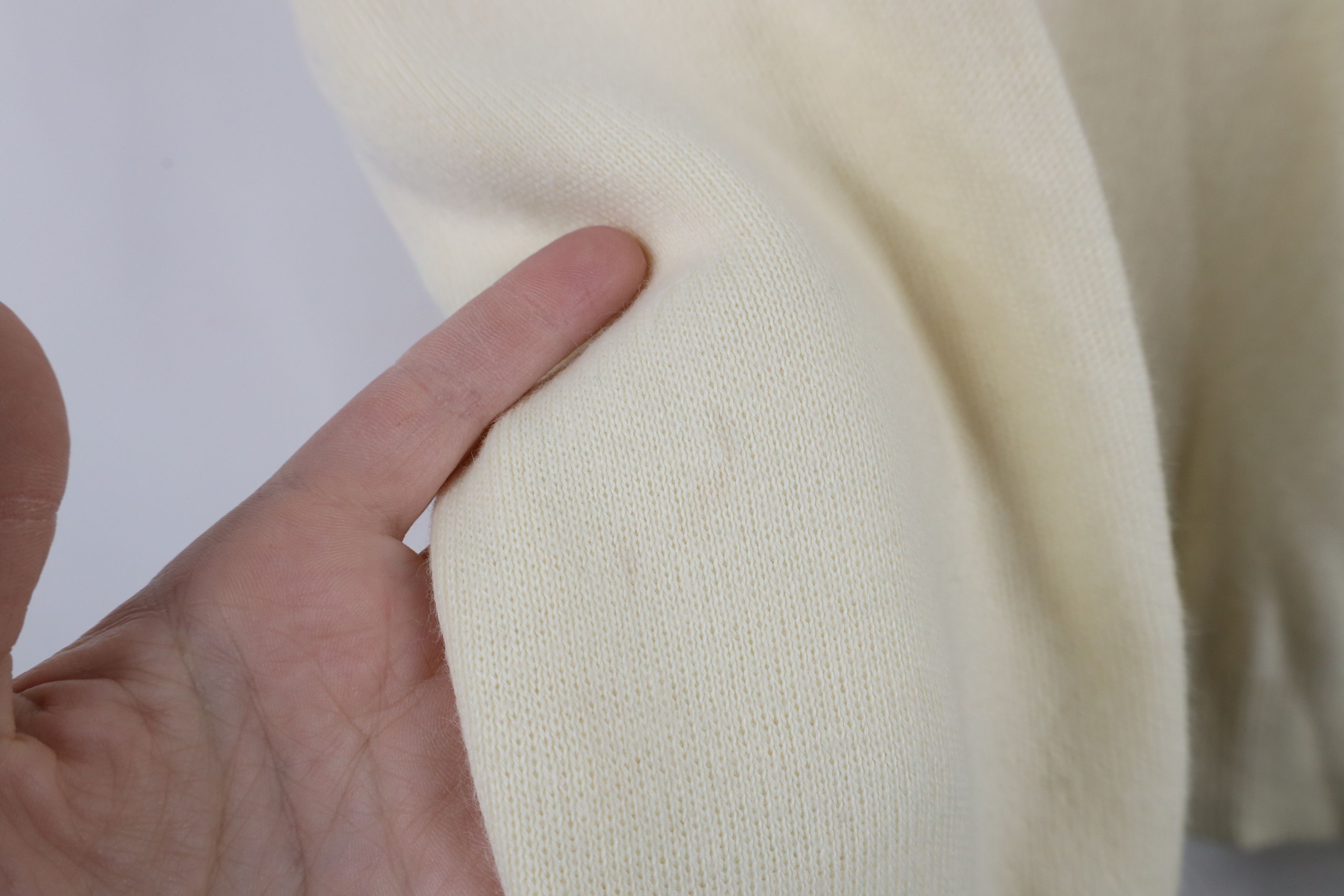 Vintage Vintage 70s Streetwear Feed Farmer Knit Sweater Cream USA Size L / US 10 / IT 46 - 7 Thumbnail