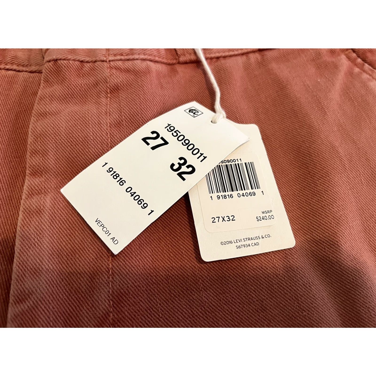 Levi's VINTAGE Levi's LVC Tab Twills Chino Pants Sanforized 27x32 NWT Faded Red Women Size 27 32 Inseam 32 Chol? Size 27" / US 4 / IT 40 - 2 Thumbnail