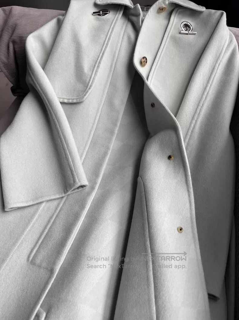 Hermes Hermes Light Blue Cashmere Overcoat Size XS / US 0-2 / IT 36-38 - 2 Thumbnail