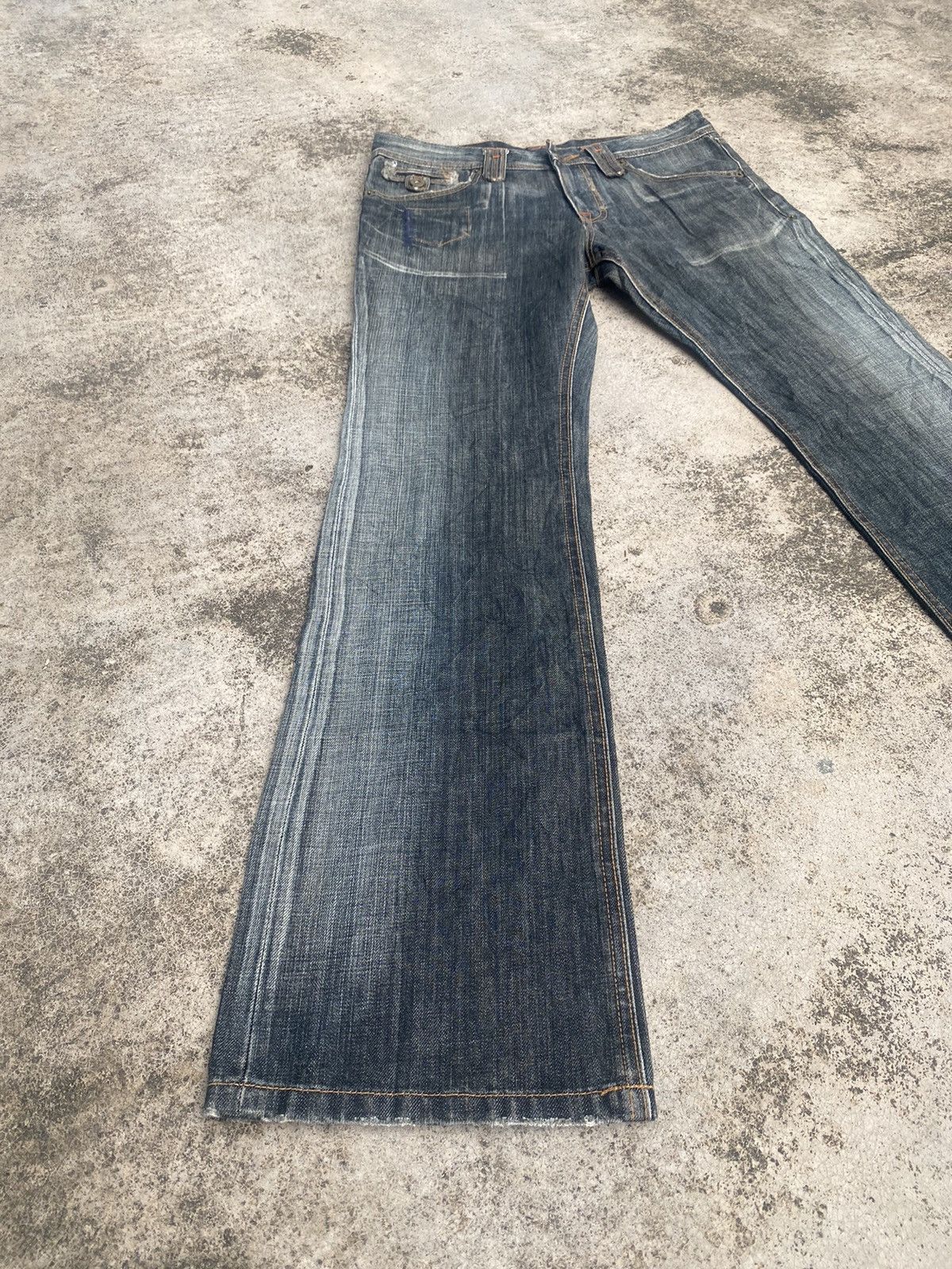 Flare Jeans Back Number Honeycomb Bootcut
