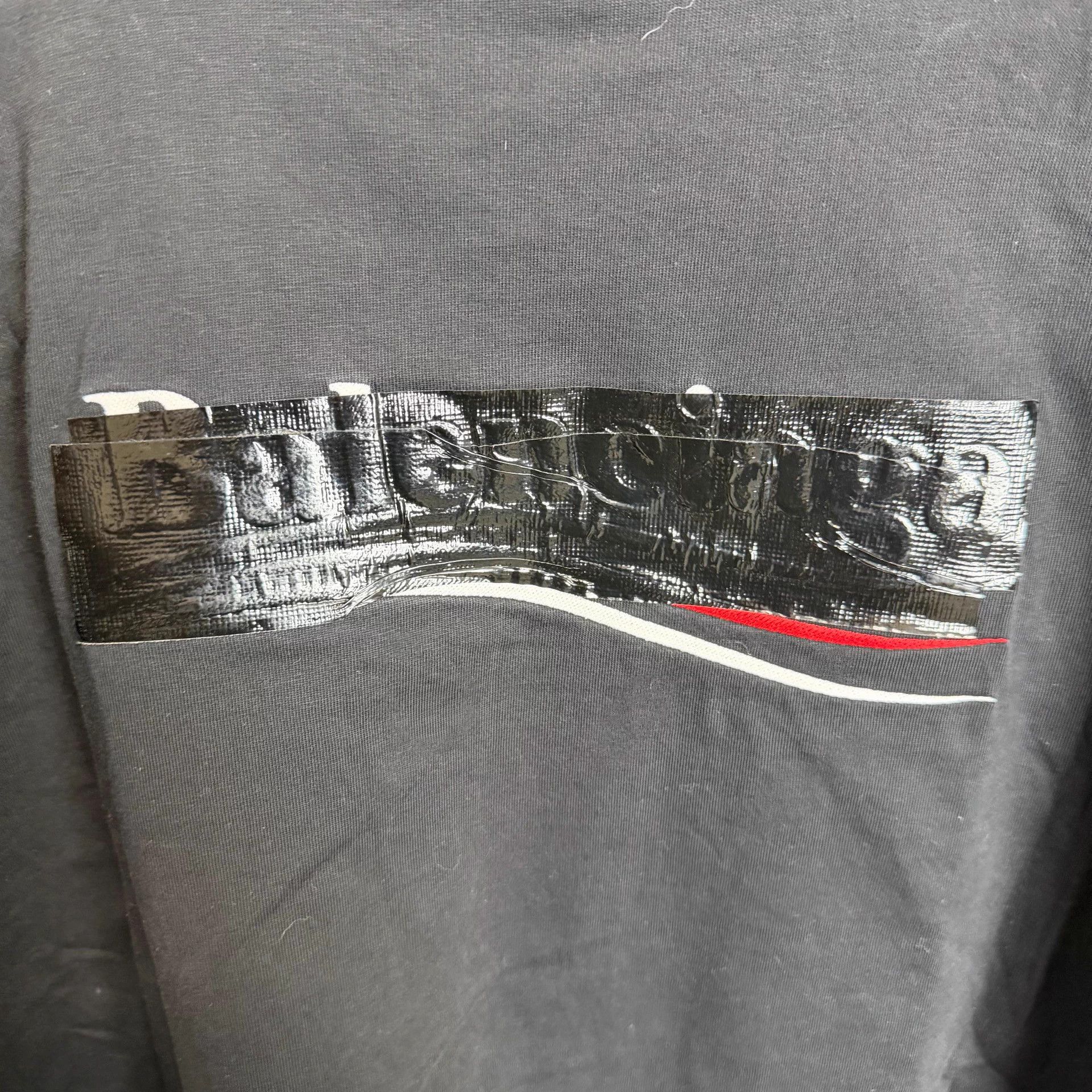 Balenciaga Balenciaga FW22 logo print crewneck short tee men's blk Size US XL / EU 56 / 4 - 4 Thumbnail