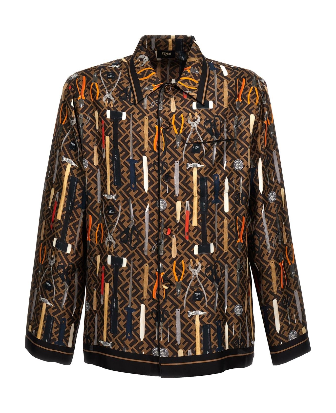 Fendi o1s1wg111025 Shirt in Multicolor Size US M / EU 48-50 / 2 - 1 Thumbnail