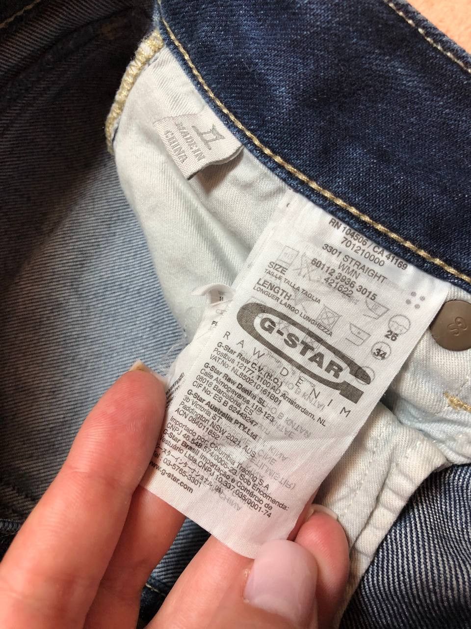 G-Star Vintage G-Star Raw 3301 Straight Fit Denim Jeans Size 26 Size 26" / US 2 / IT 38 - 2 Thumbnail