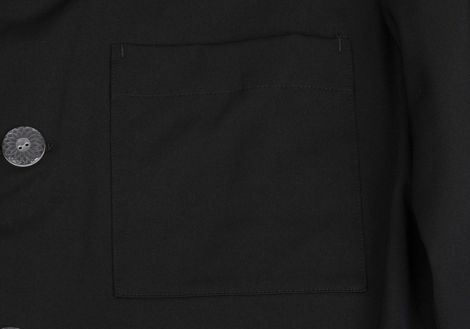Yohji Yamamoto Yohji Yamamoto Wool Gabardine Jacket Black M Size US M / EU 48-50 / 2 - 4 Thumbnail