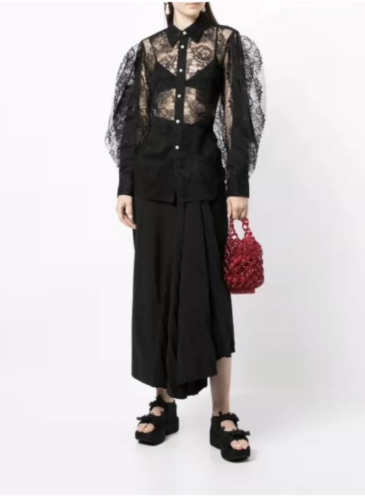 Comme des Garcons Comme Des Garcons Floral Black Lace Shirt Size XS / US 0-2 / IT 36-38 - 9 Thumbnail