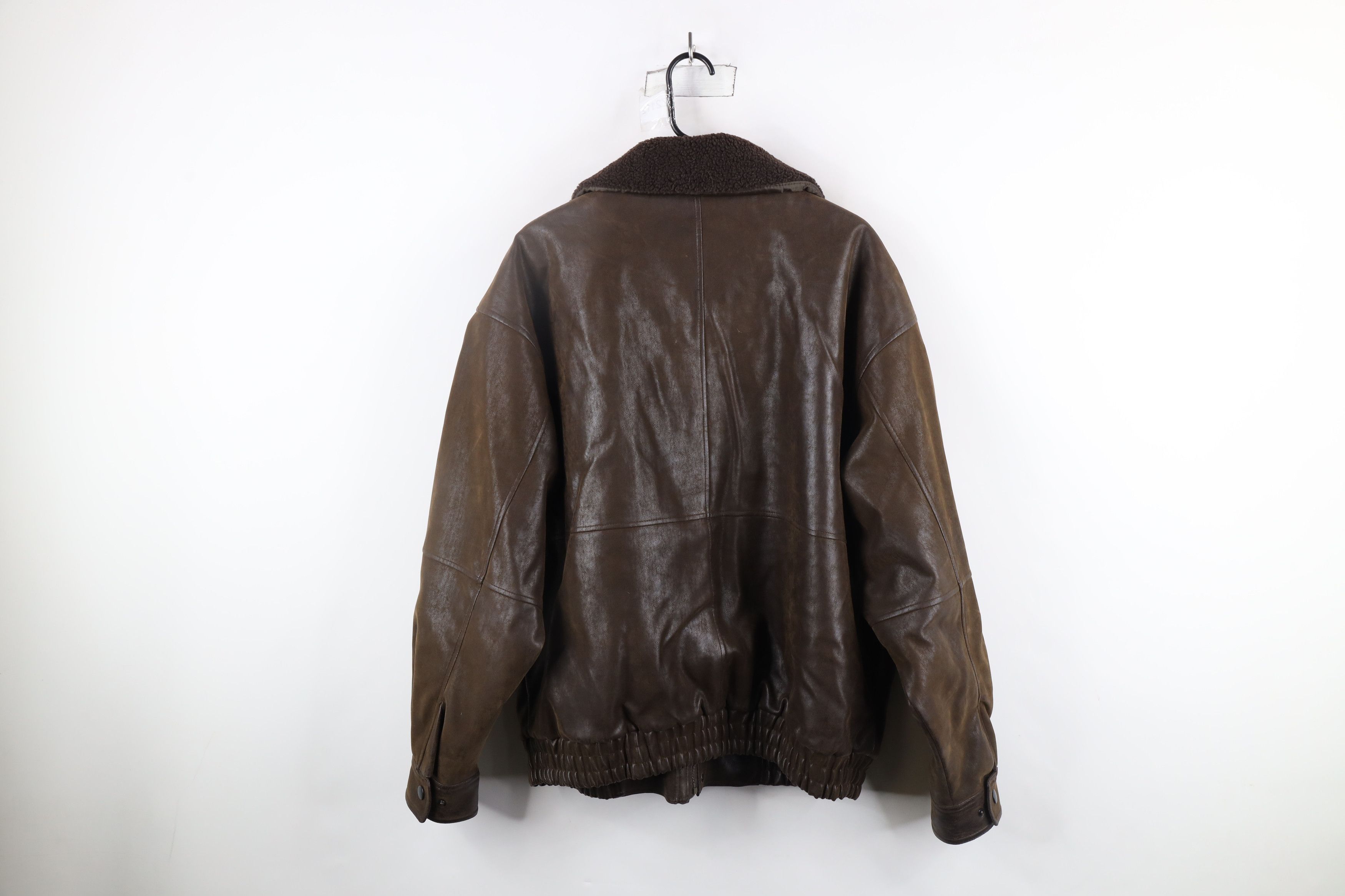 Vintage Vintage 90s Streetwear Fleece Collar Flight Bomber Jacket Size US L / EU 52-54 / 3 - 14 Thumbnail