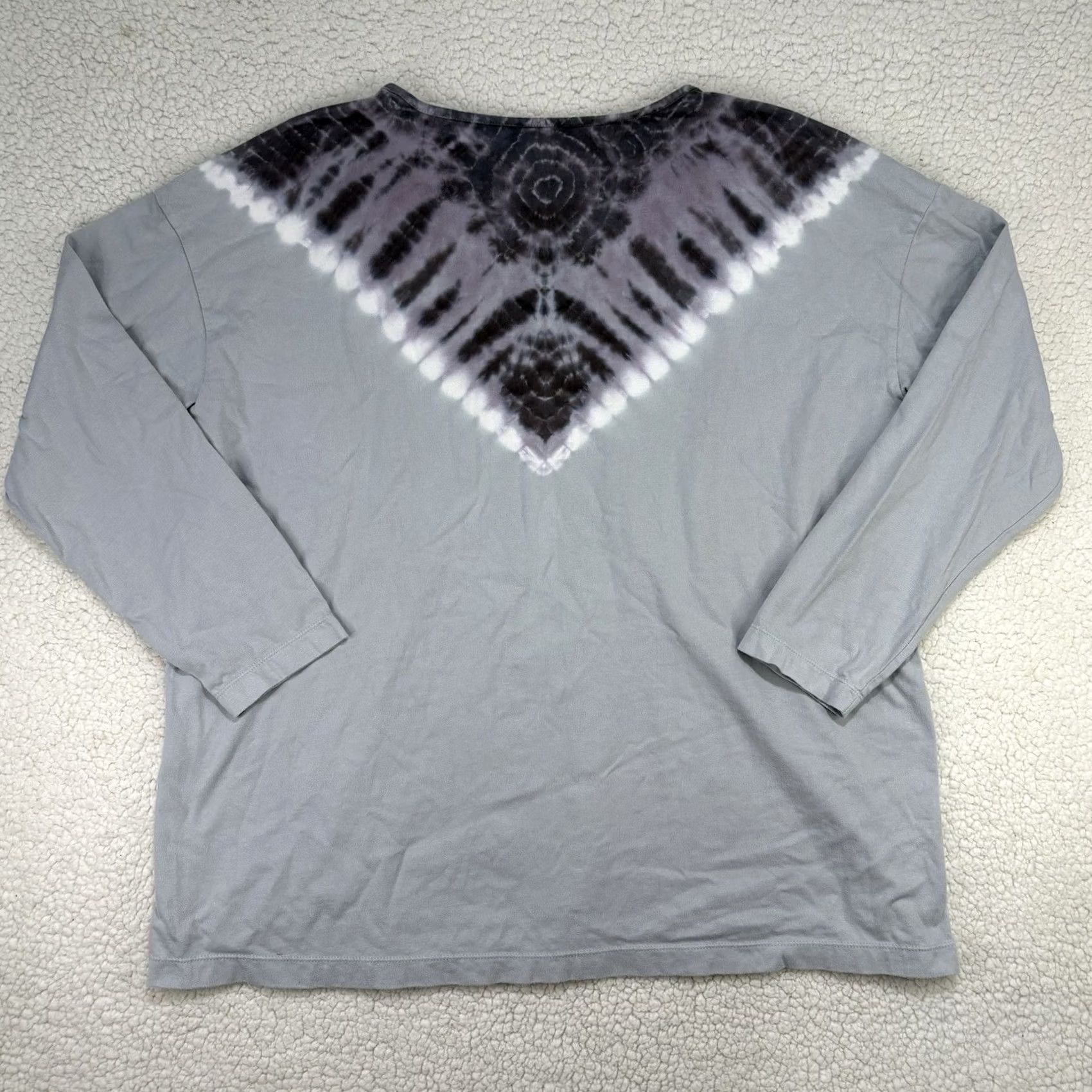 J. Jill J.Jill Tunic Blouse Shirt Cotton Multicolor Tie Dye V-Neck Long Sleeve XL Tall Womens Relaxed Size XL / US 12-14 / IT 48-50 - 4 Thumbnail